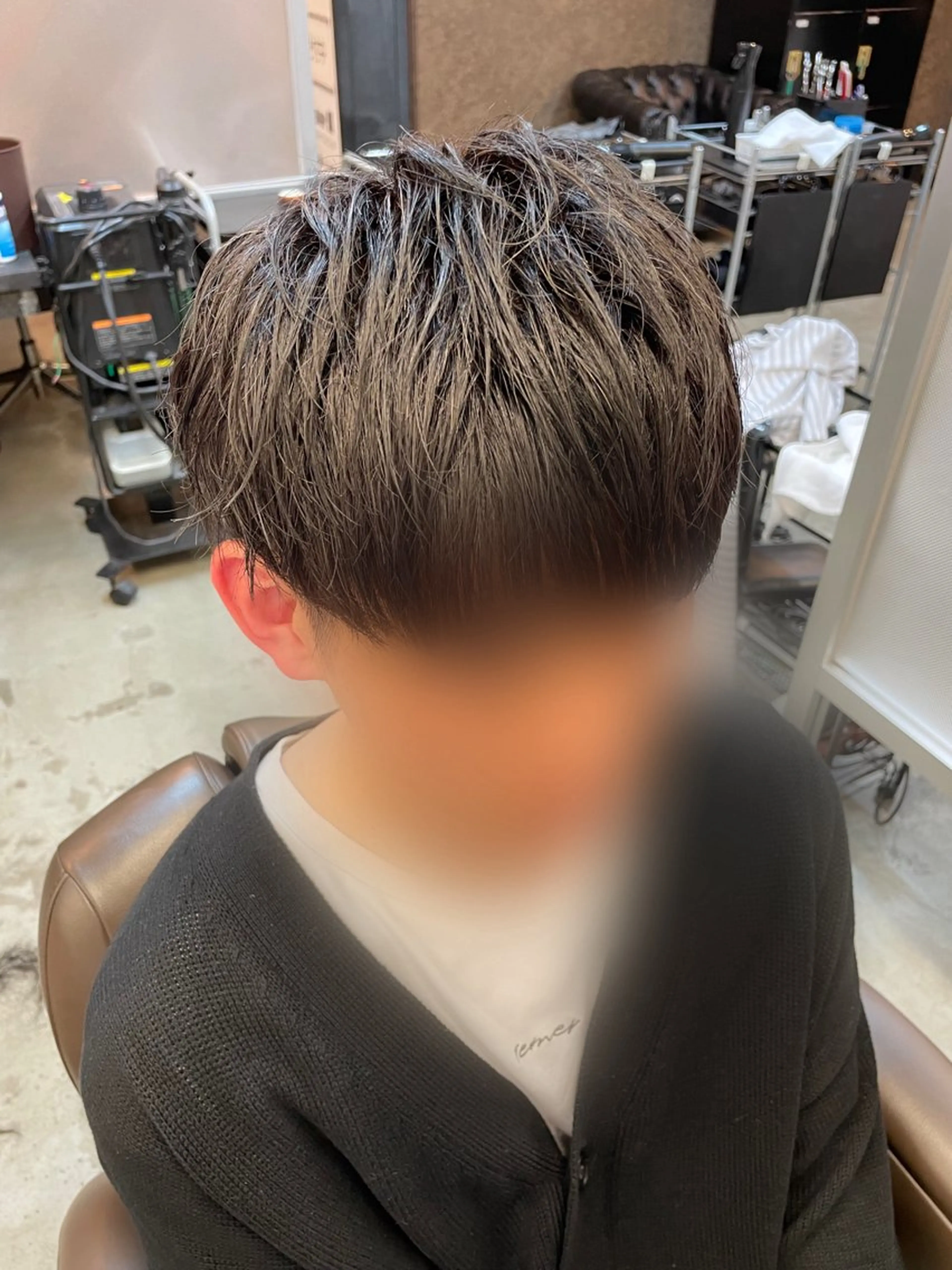 ショート メンズ マッシュ 刈り上げ メンズパーマ特化 カバヤマ　リョウのヘアスタイル