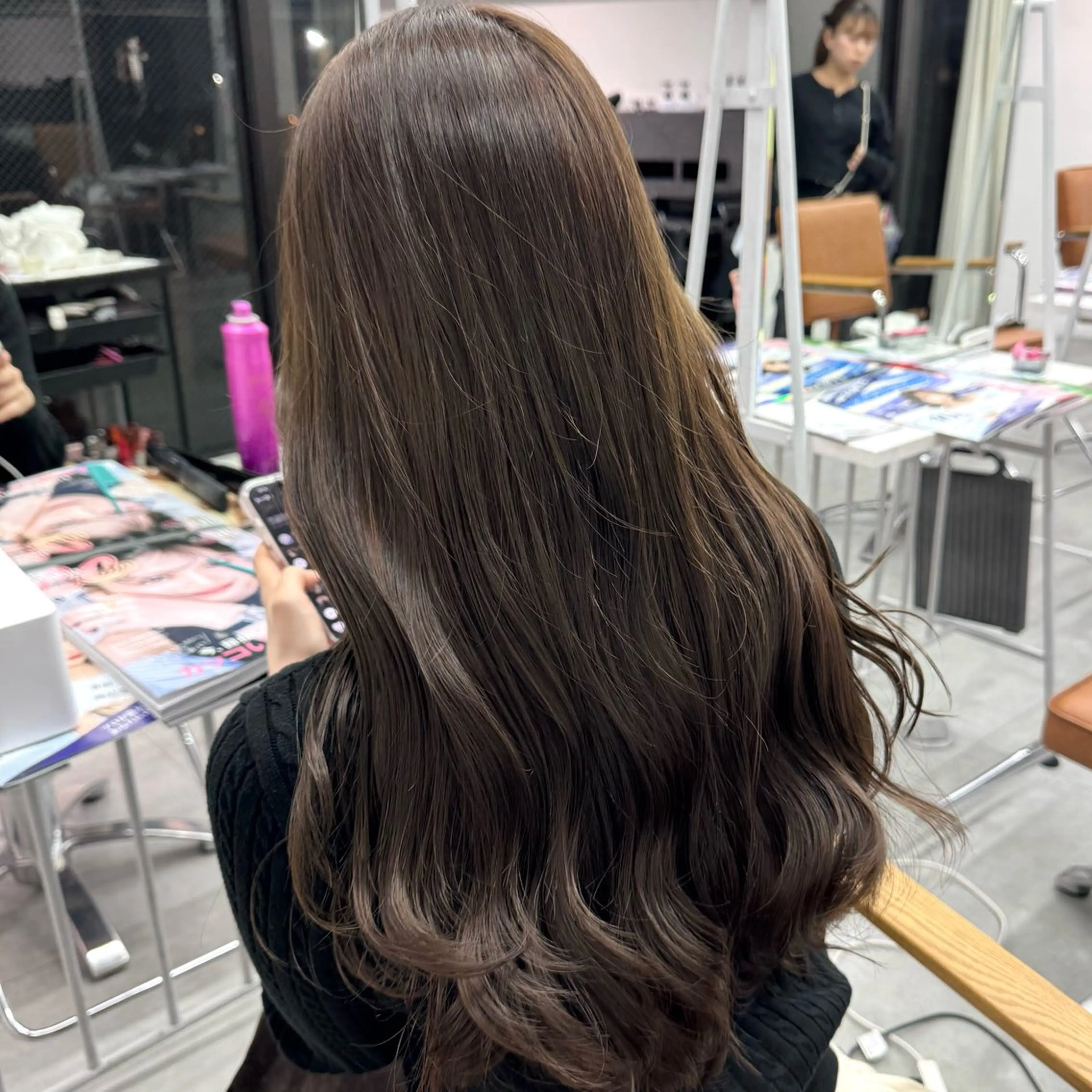 ロング カラー ヘアアレンジ ヘアカラー ブリーチなしカラー /新百合ヶ丘/安形翔のヘアスタイル