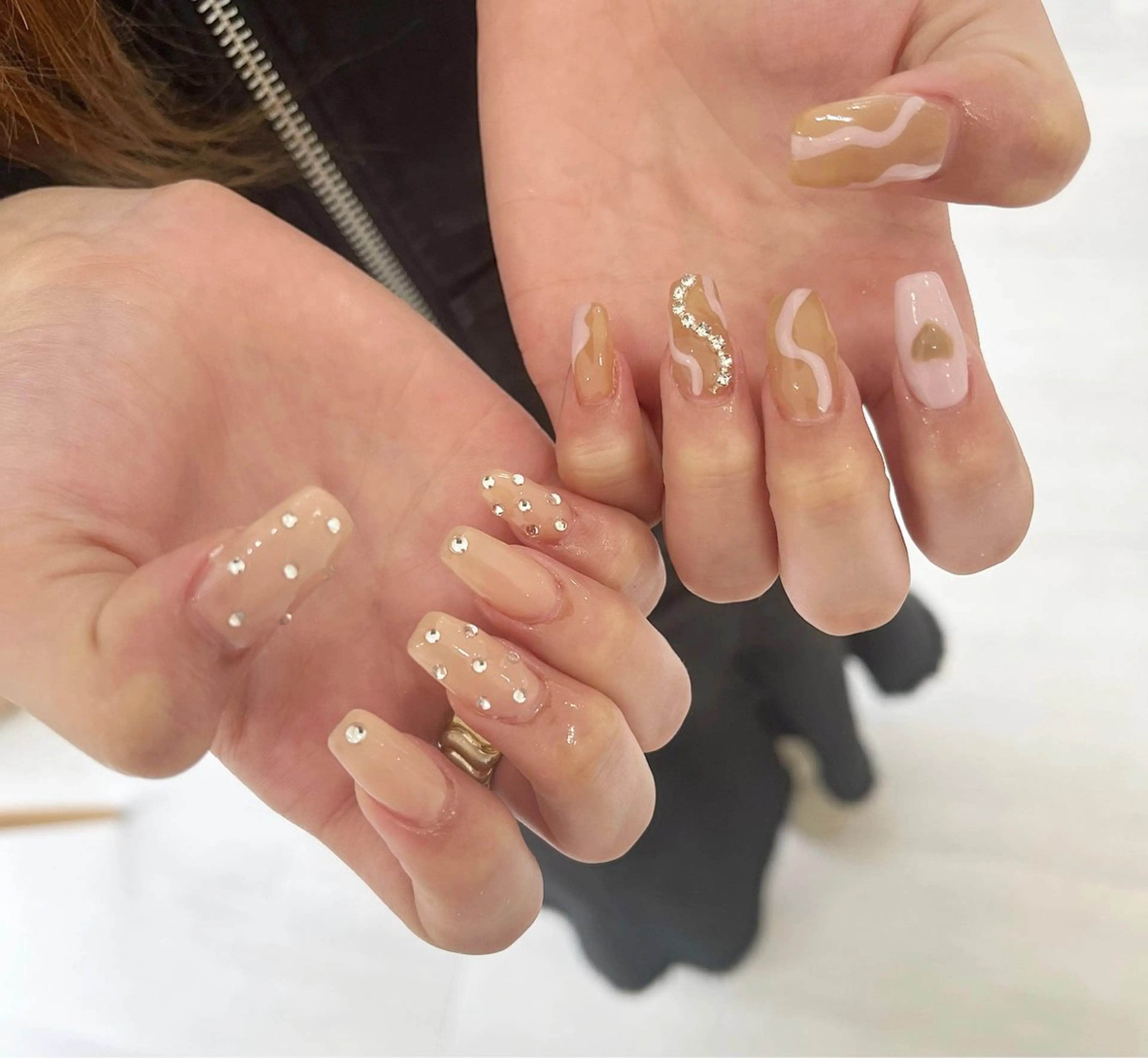ネイル フットネイル ジェルネイル キラキラネイル マグネットネイル 持ち込み #Amin nail salonのネイルデザイン