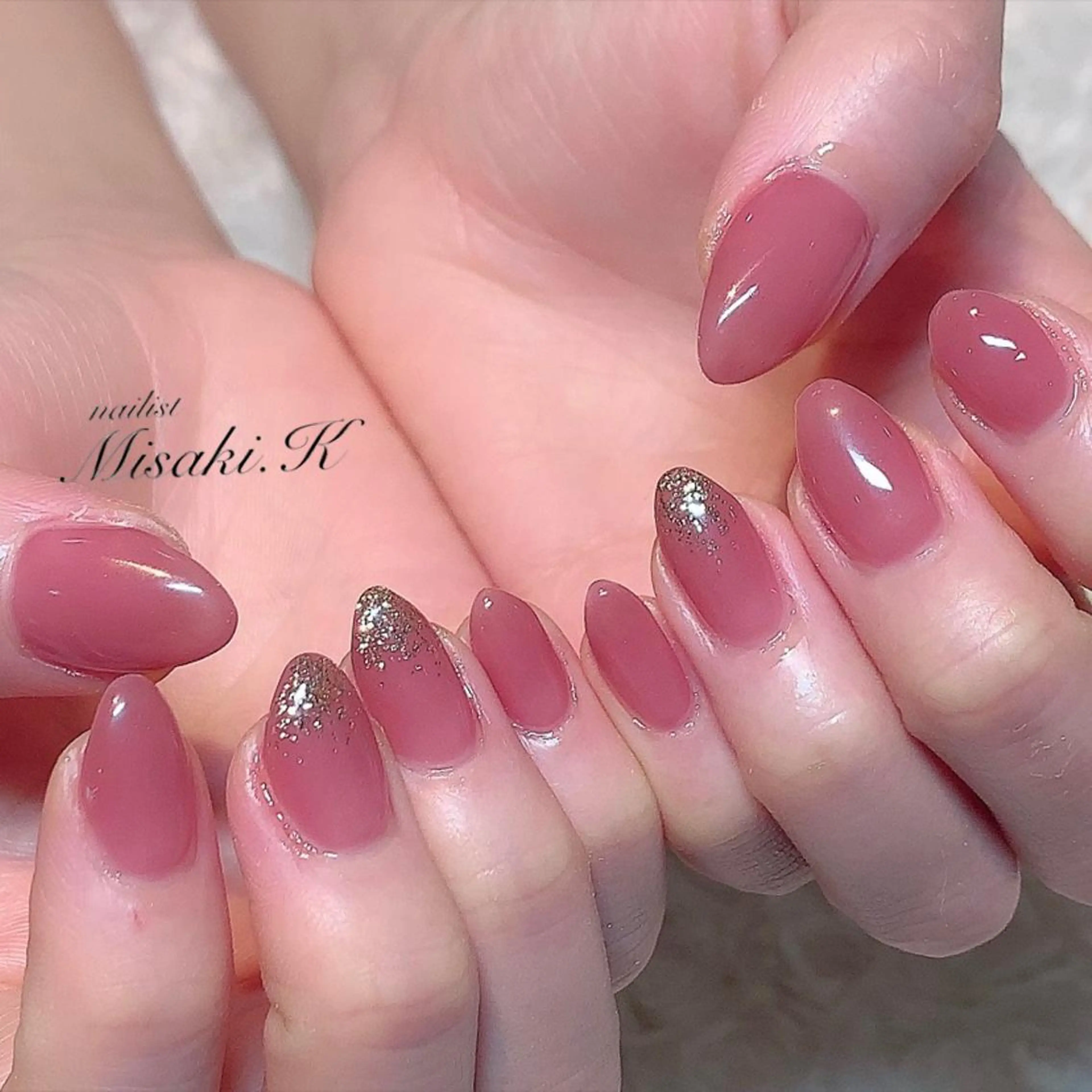 ネイル ラメ(グリッター) K. Misakiのネイルデザイン