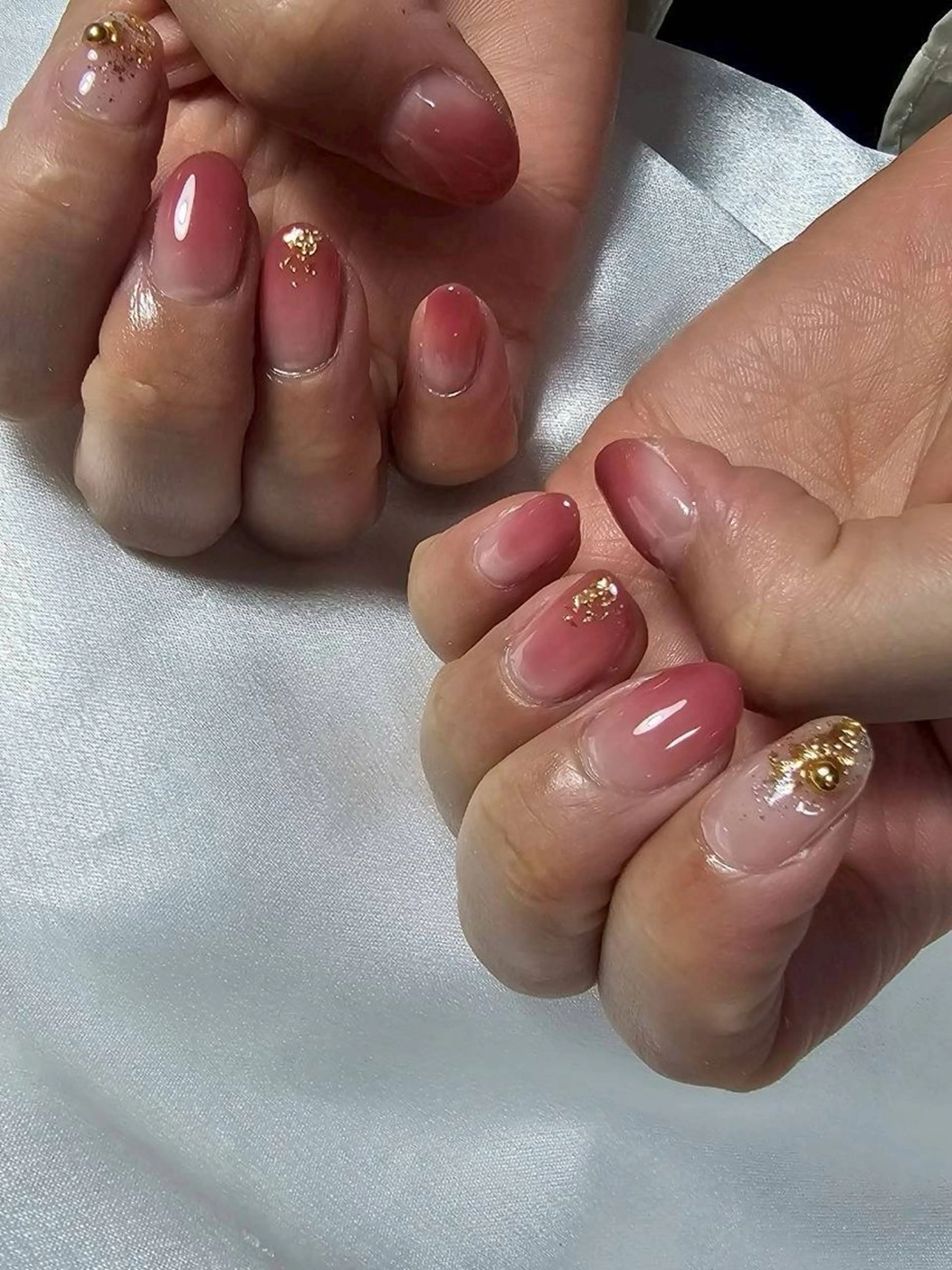 ネイル オーロラネイル 桜ネイル フラワーネイル フットネイル フレンチネイル ハンドネイル kikinail 溝の口のネイルデザイン