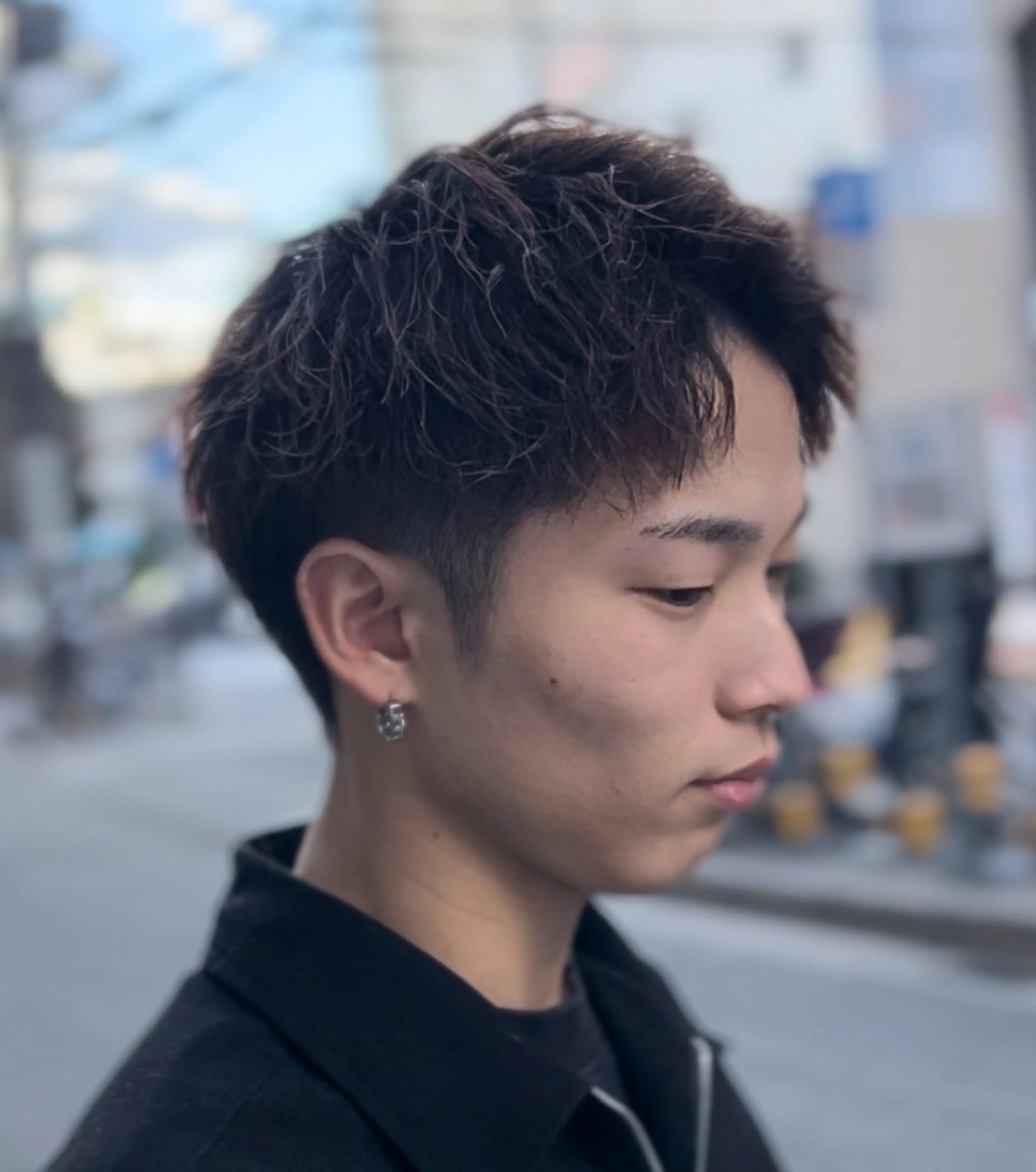 ショート パーマ メンズ メンズパーマ ツイストスパイラルパーマ スパイラルパーマ カット パーマ FRISEUR/山本 美芽のヘアスタイル