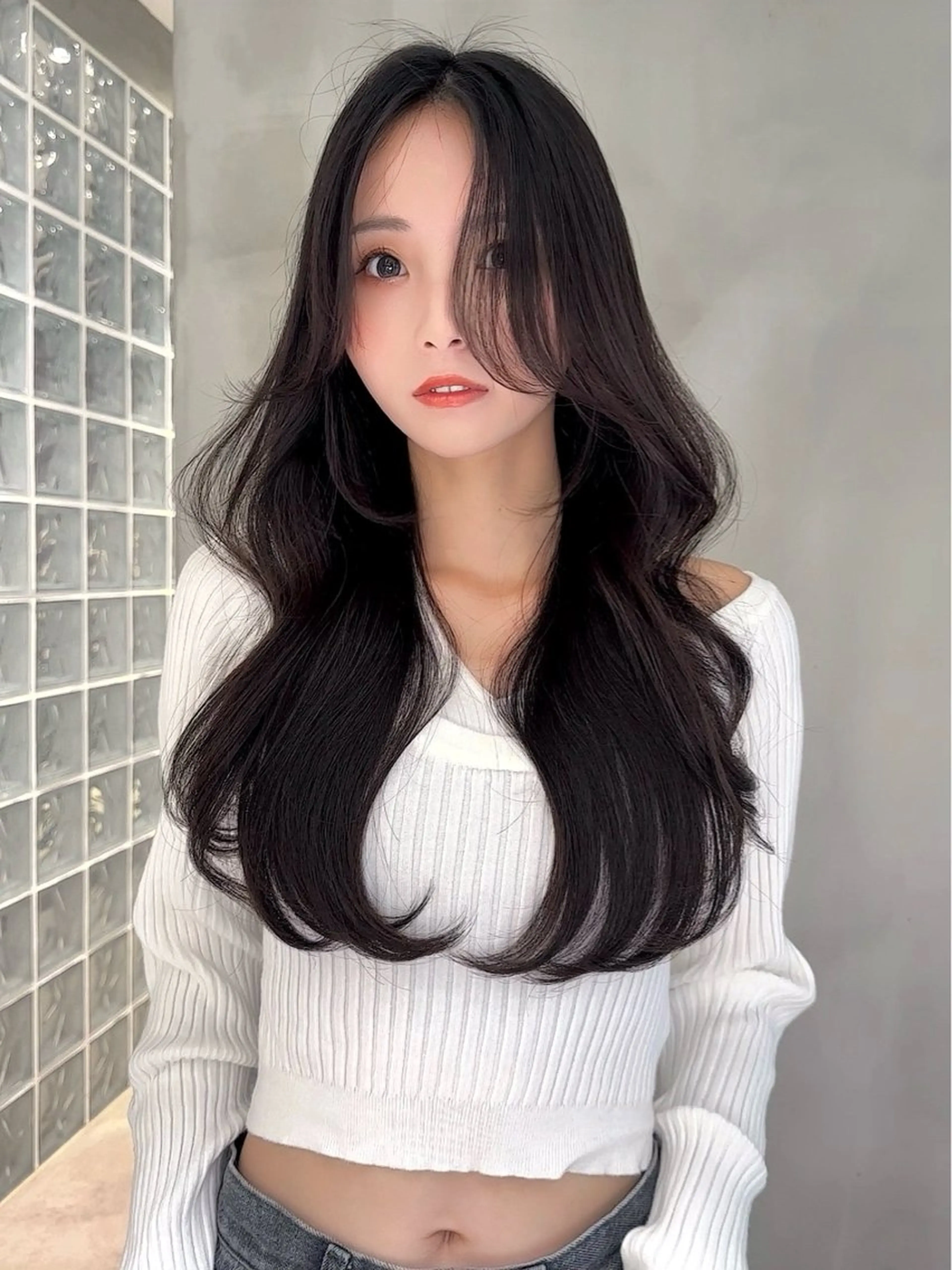 ロング カラー くびれヘア 韓国風ヘア カット ヘアカラー トリートメント 韓国ヘア/レイヤー /大嶽佑馬のヘアスタイル