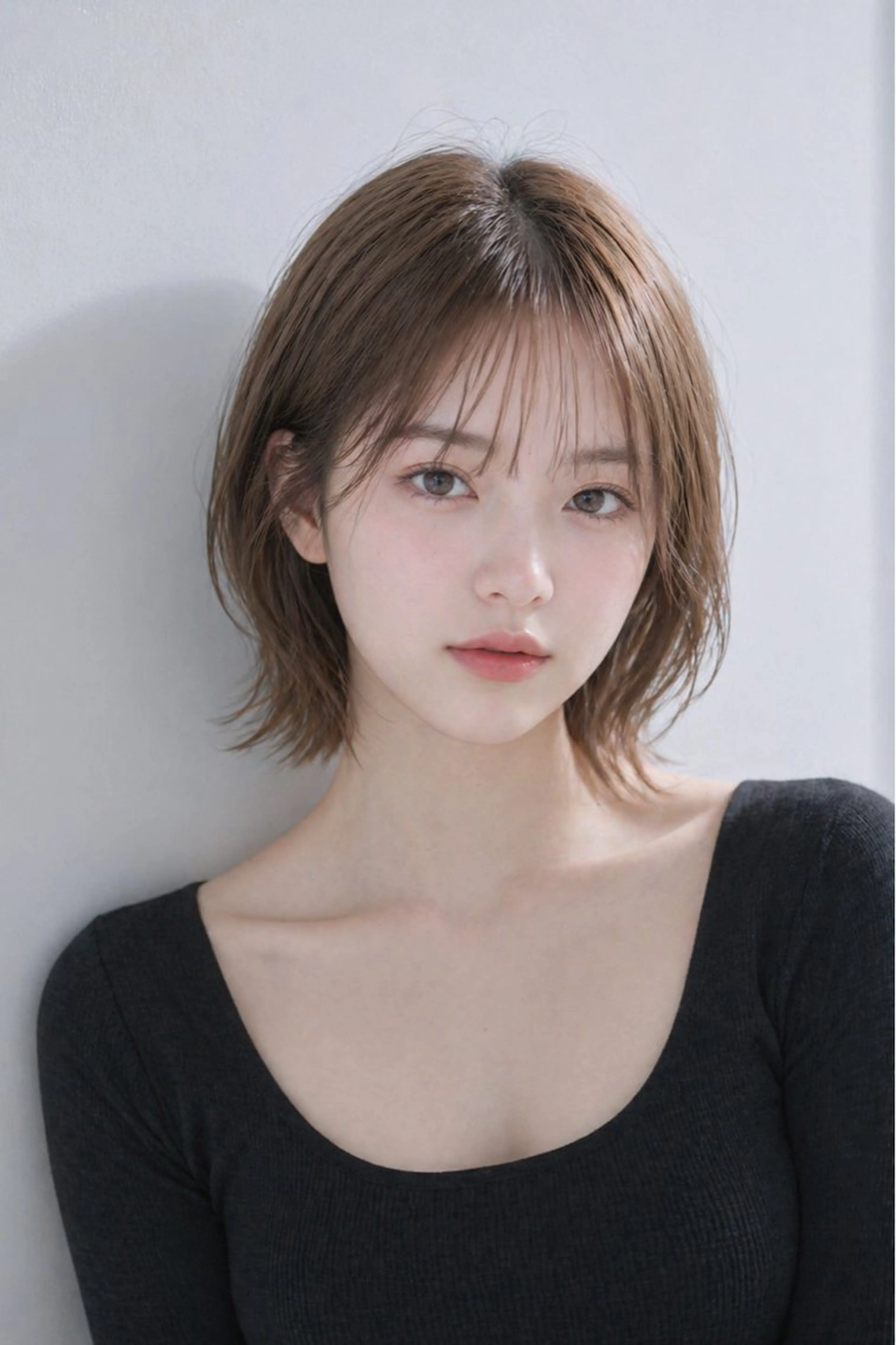 ショート カラー ベージュカラー ボブ カット ヘアカラー 丸山 心 / 艶カラーのヘアスタイル