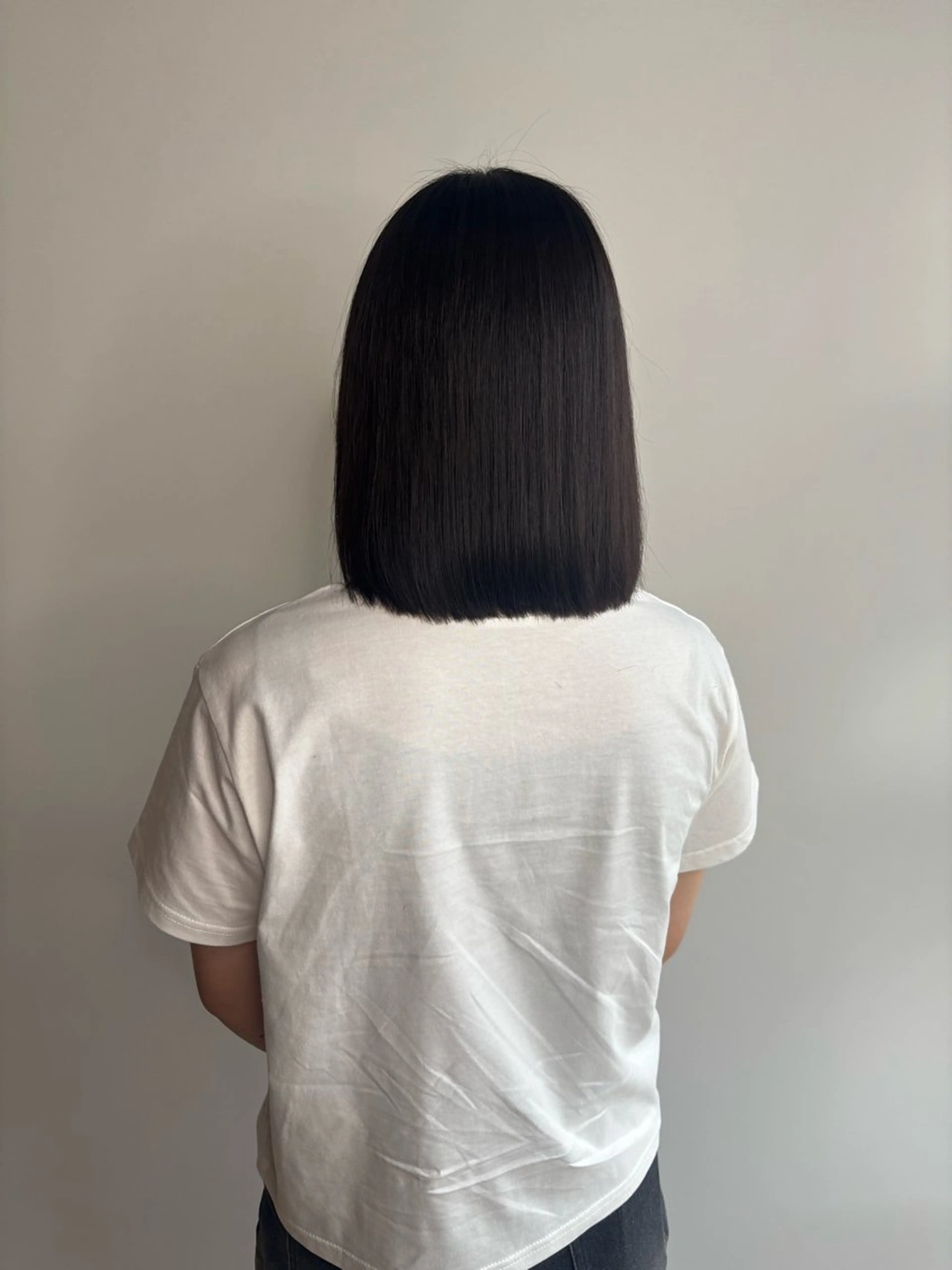 ミディアム パーマ カット 縮毛矯正 トリートメント よしなり あみのヘアスタイル