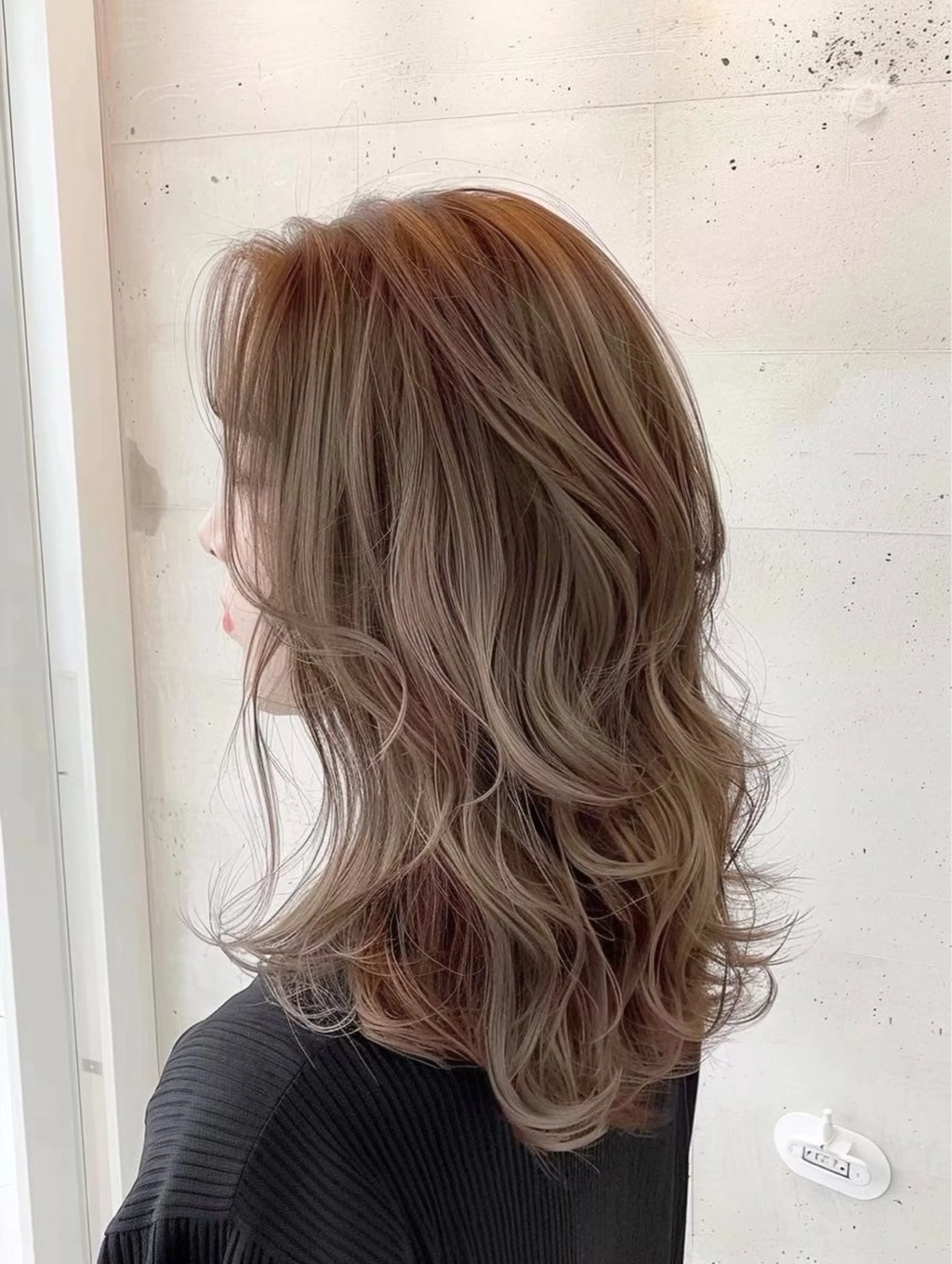 セミロング カラー ブリーチなしWカラー 超特化/YURAのヘアスタイル