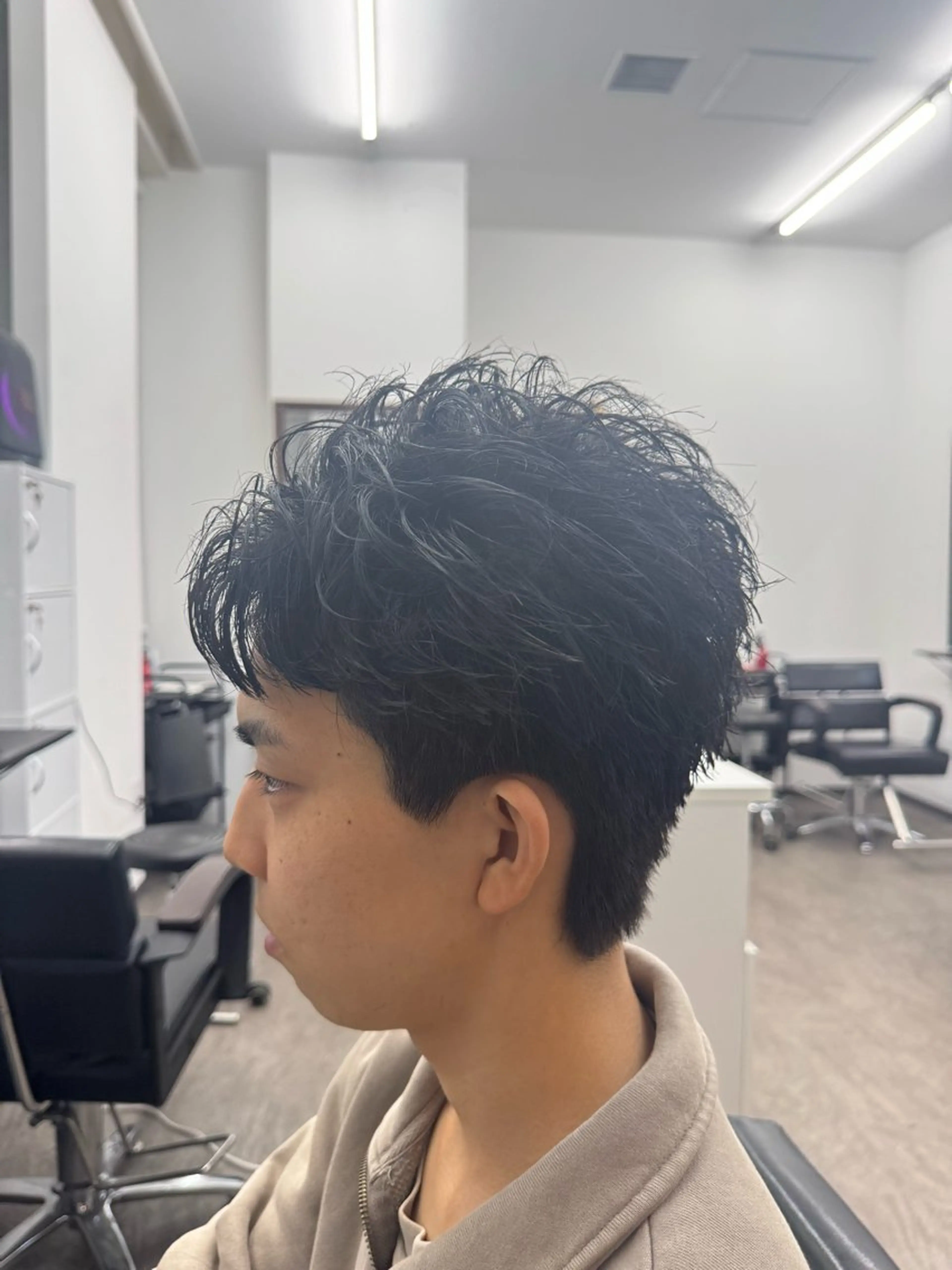 ショート メンズ ショートヘア カット パーマ トリートメント フェザーパーマ/矢澤 開のヘアスタイル