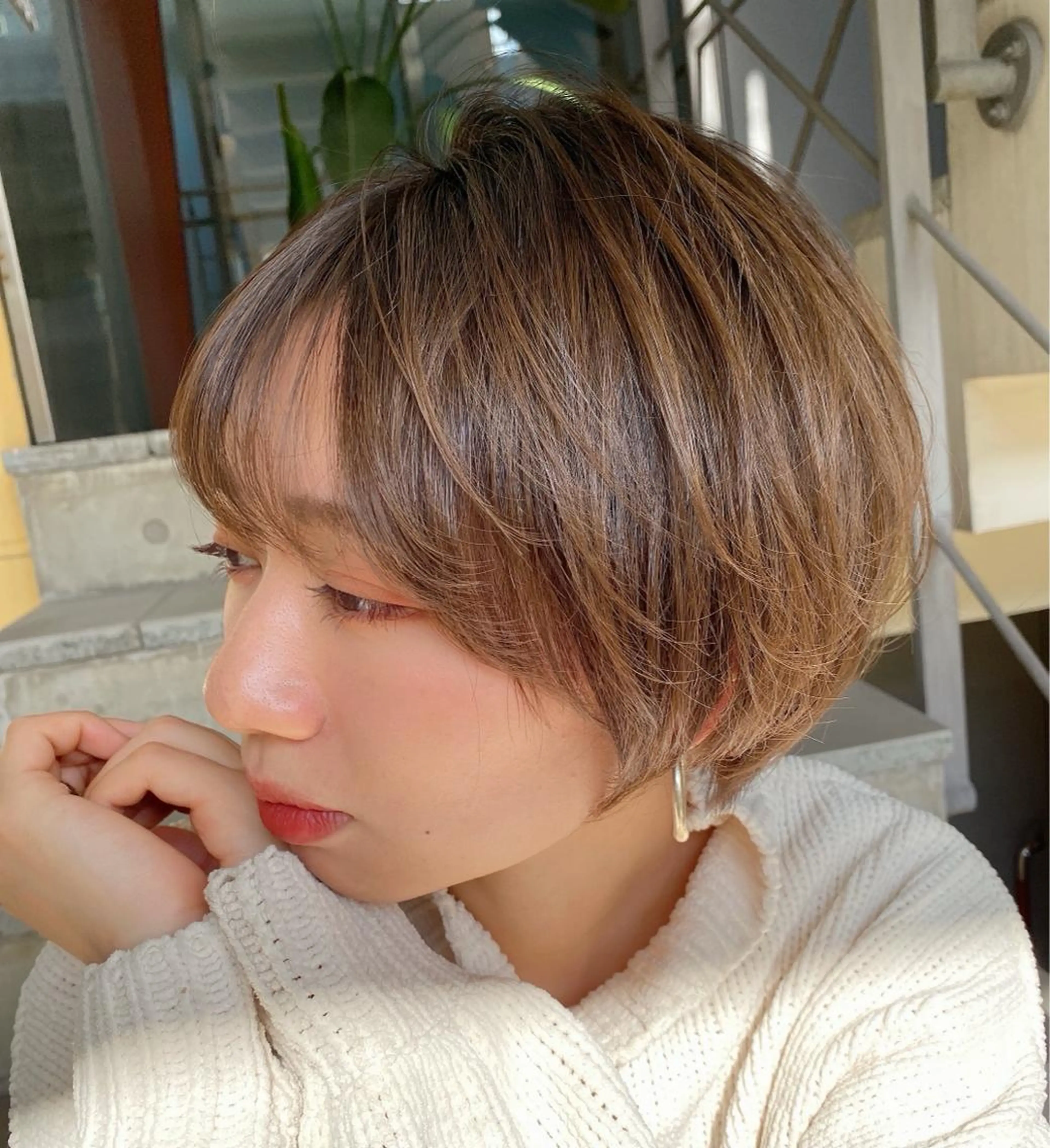 ショート カット ヘアカラー トリートメント 🌟モテ髪ショート 🌟店長　津賀涼のヘアスタイル