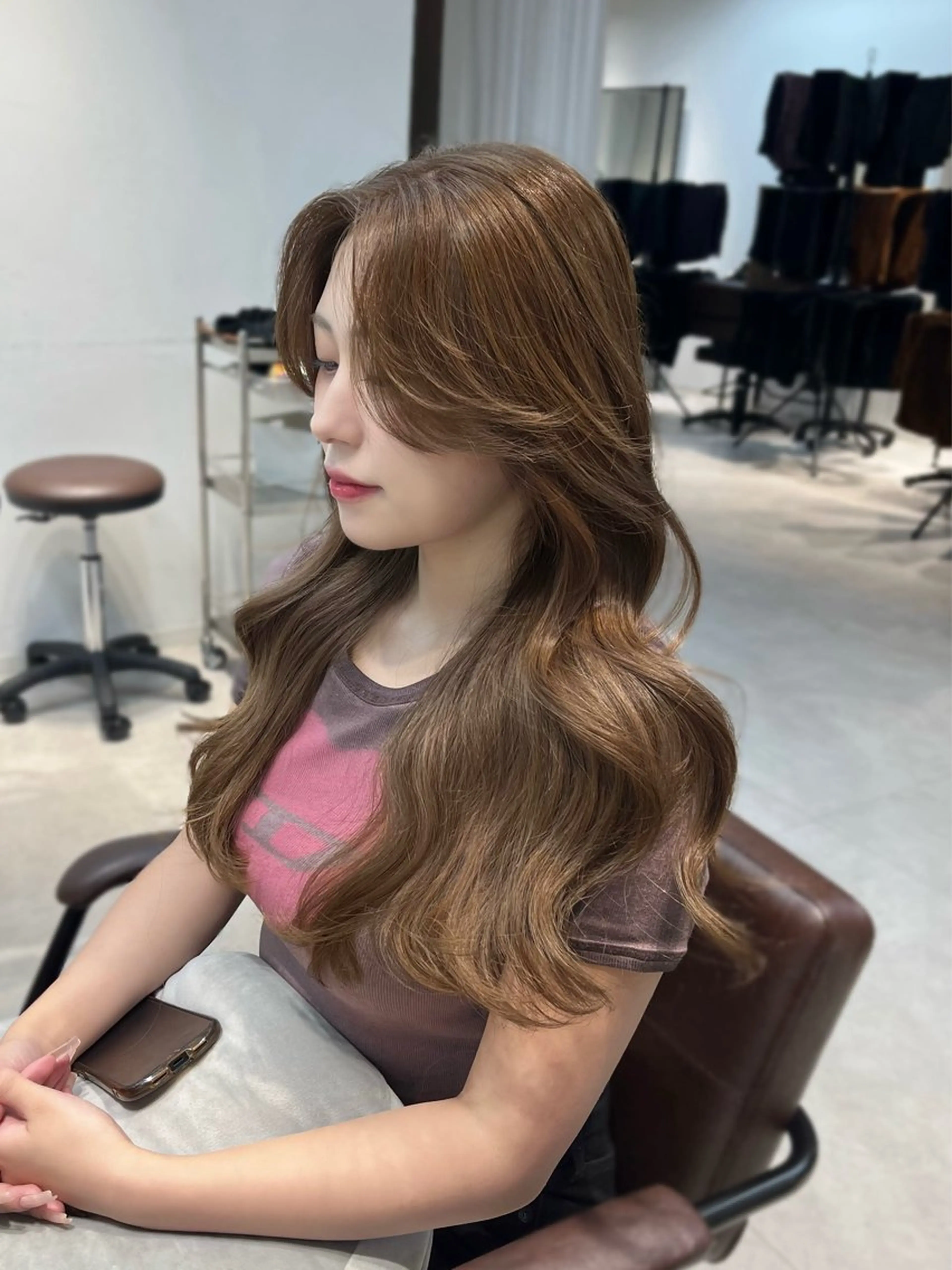 カラー ヘアアレンジ ベージュカラー カット ヘアカラー 似合わせ顔まわり カット💛森尾真由美のヘアスタイル
