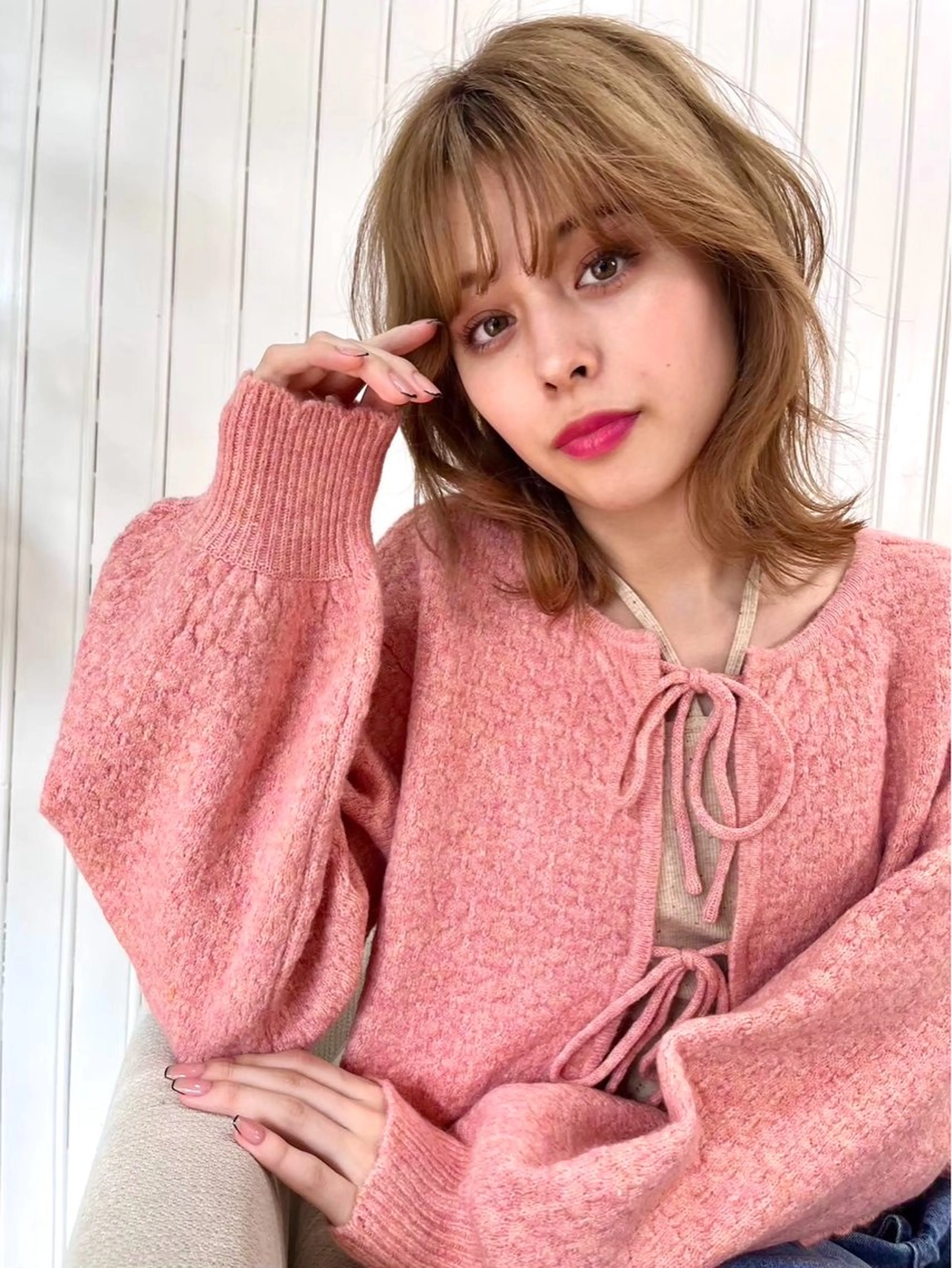 ミディアム レイヤーカット 川崎 唯華のヘアスタイル