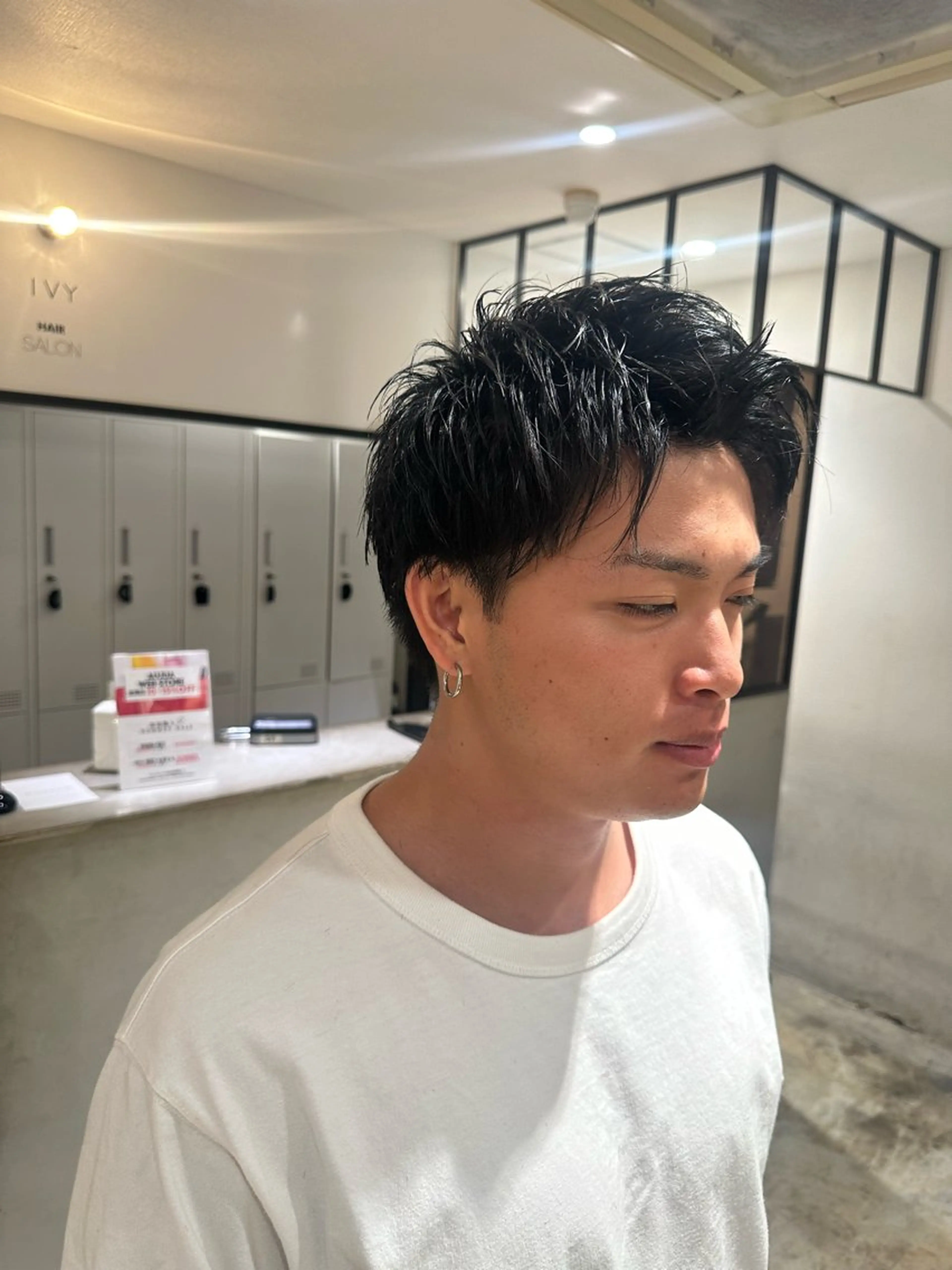 メンズ メンズ韓国風 メンズパーマ さかもと りくのヘアスタイル