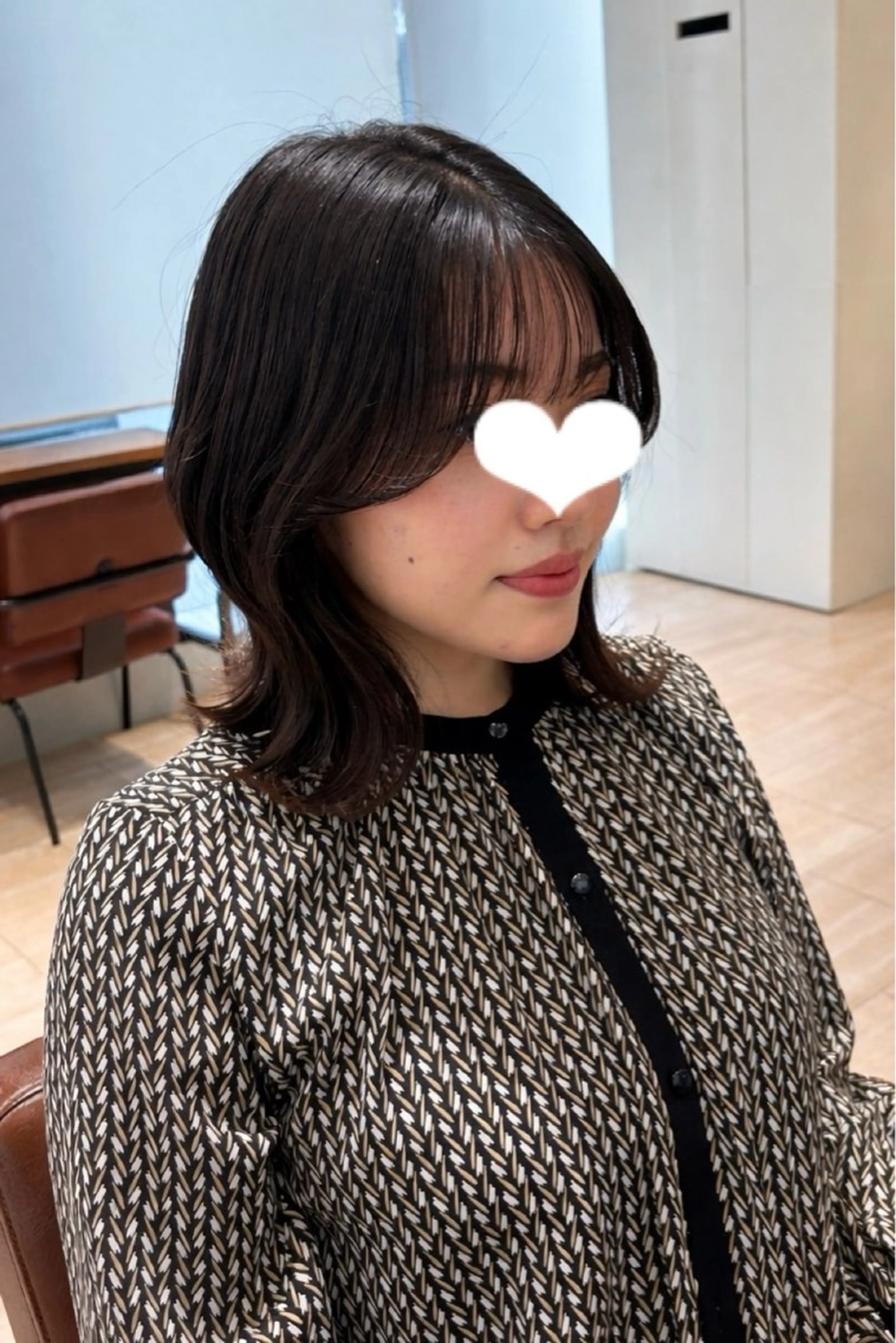 ミディアム くびれヘア 顔周りカット カット ヘアカラー トリートメント 穂積 未優のヘアスタイル