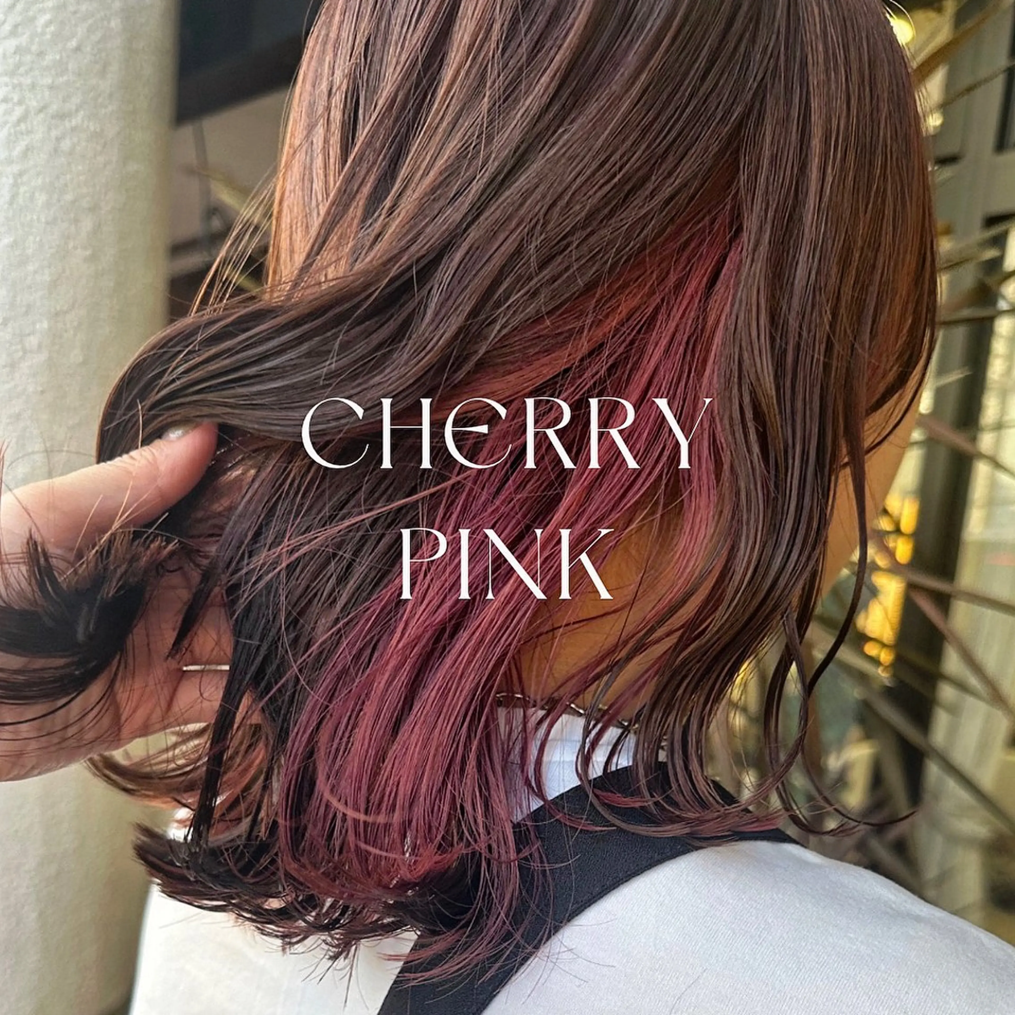 セミロング カラー ハイトーン/暖色/ 眉/メイク/Rinaのヘアスタイル