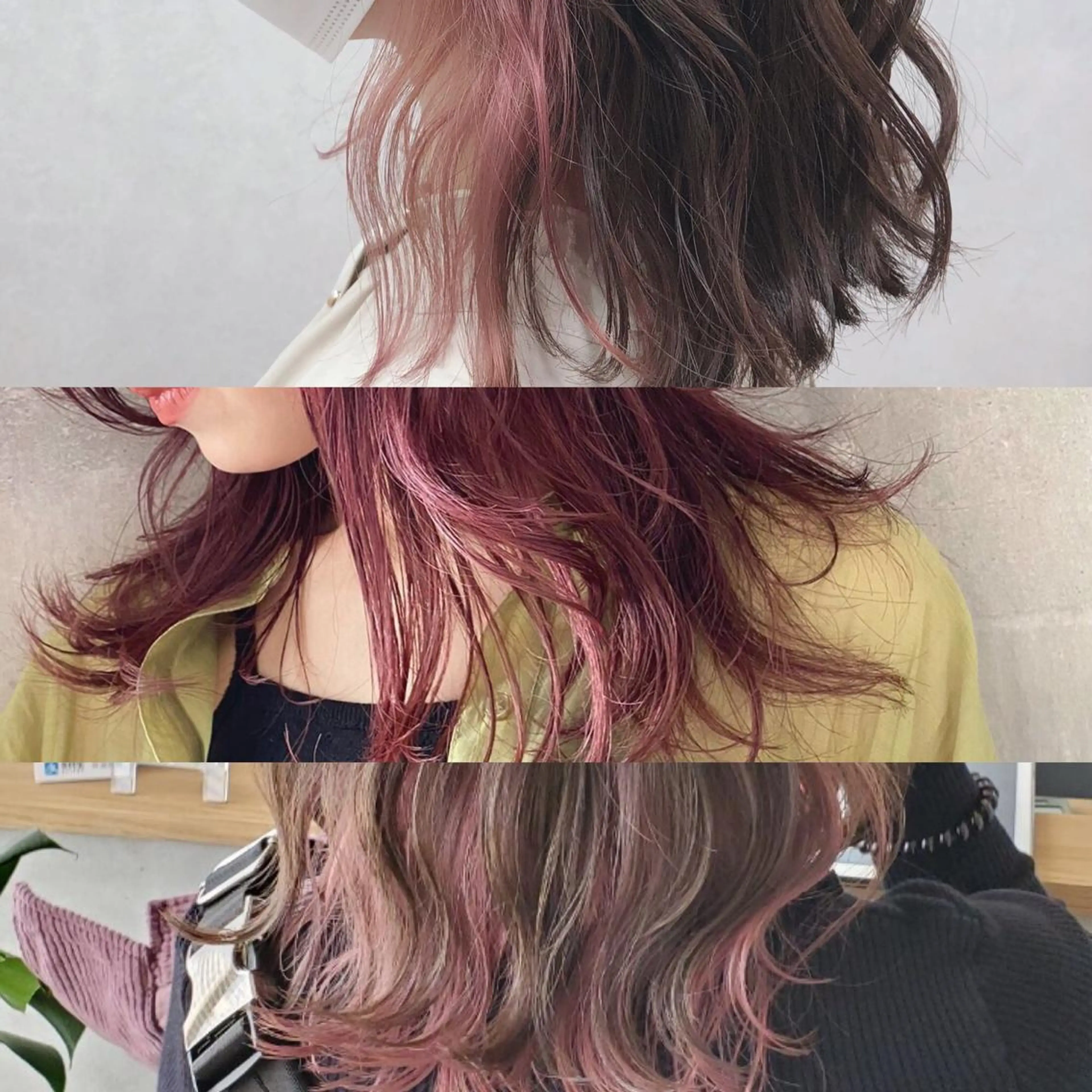 ミディアム カラー ピンクカラー ヘアカラー トリートメント 難波/心斎橋/ボブ/ 髪質改善/ハイトーンのヘアスタイル