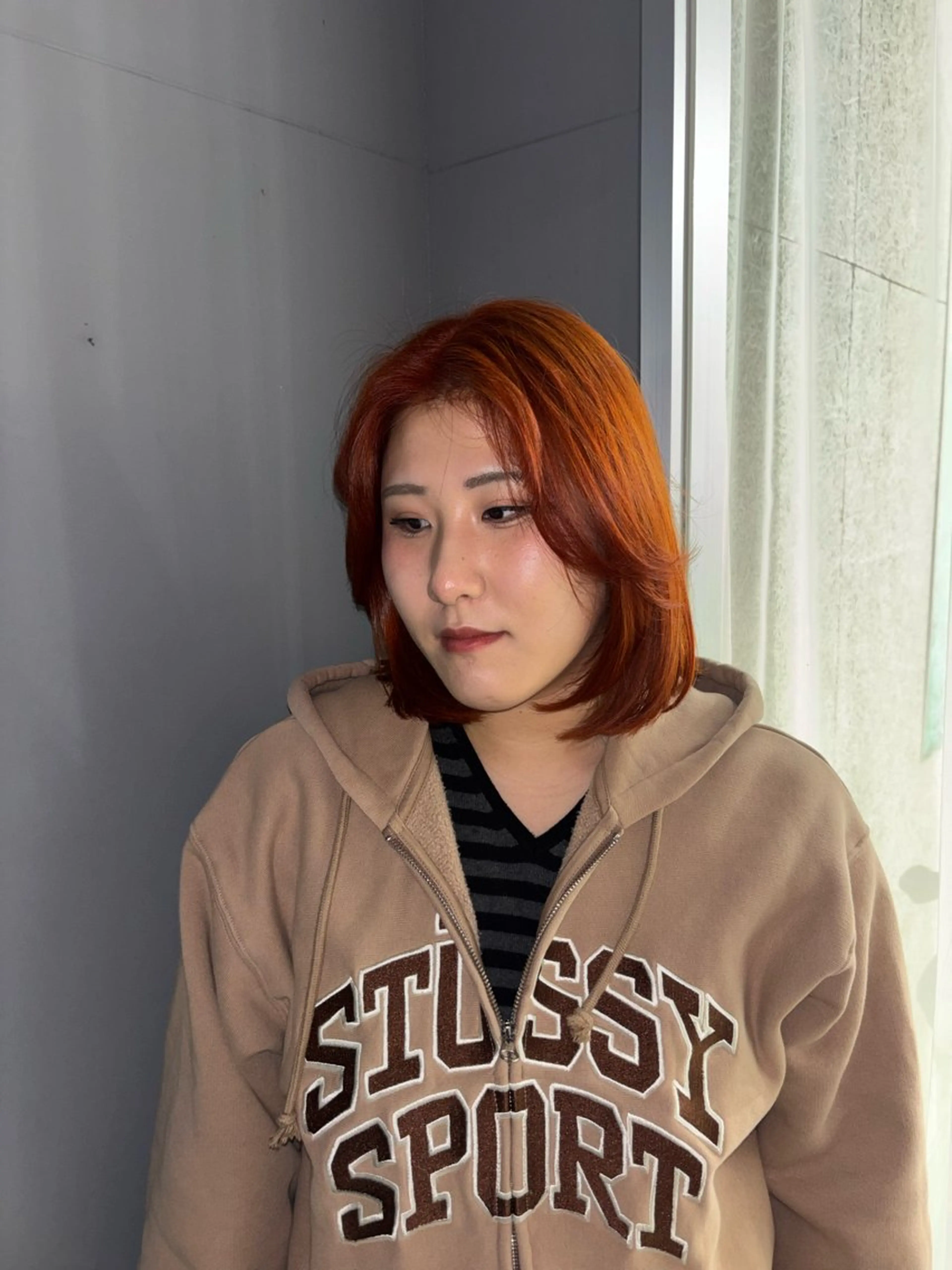 カラー ブリーチ ブリーチなしカラー オレンジ 【eim】小塚 玲奈のヘアスタイル