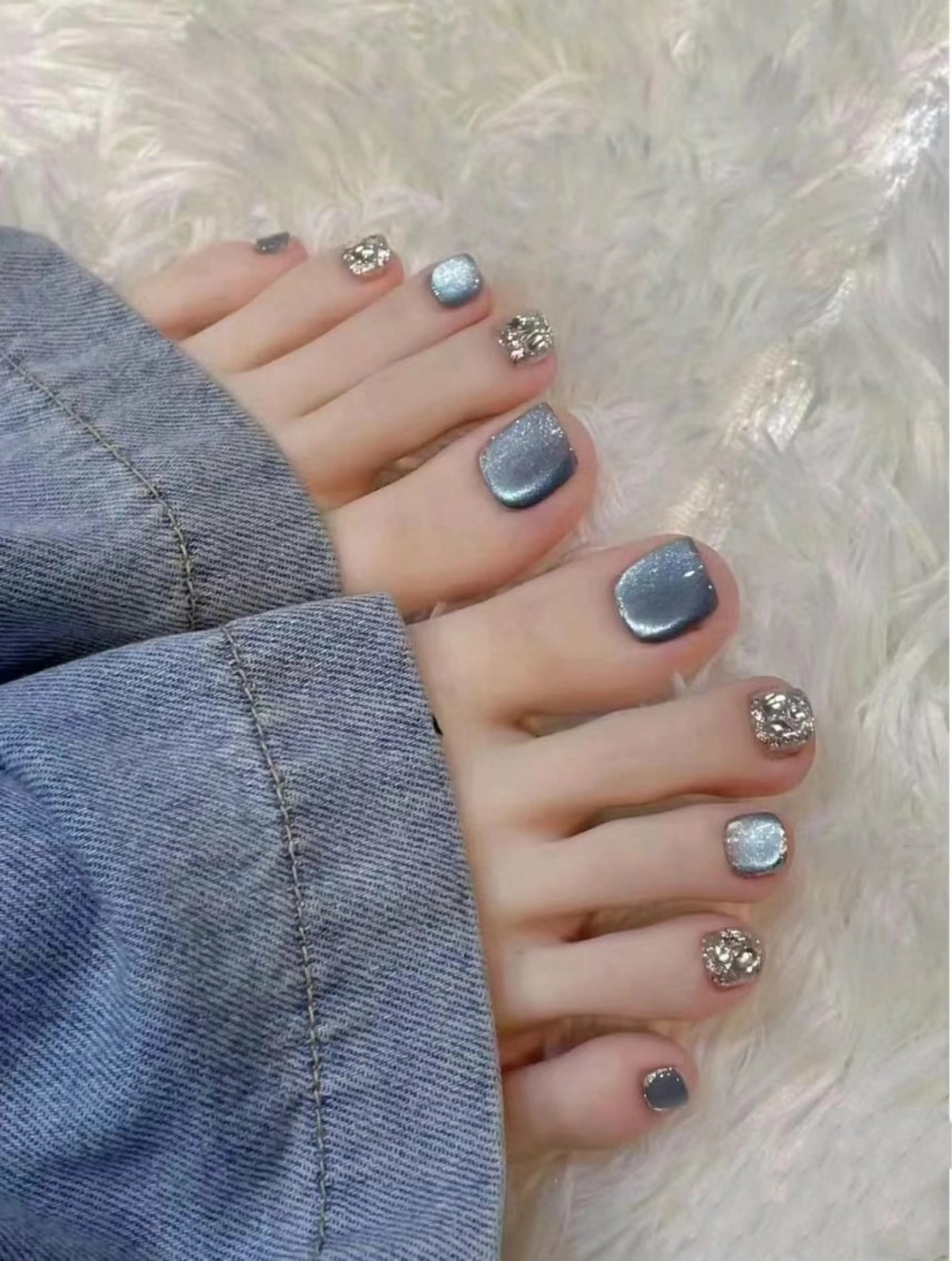 ネイル フットネイル マグネットネイル BabyYouMi nailのネイルデザイン