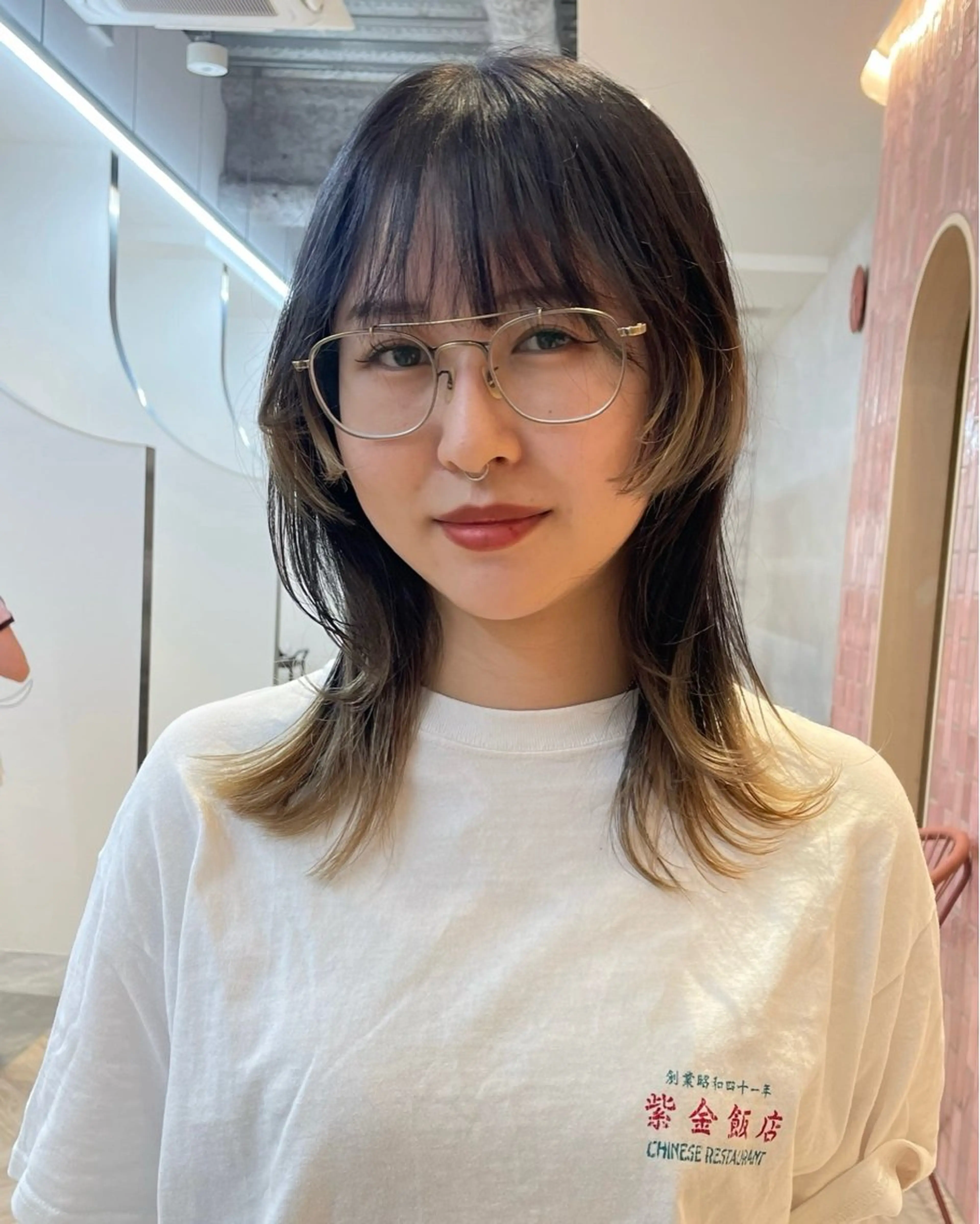 カラー ベージュ/透明感/ 桃子🎀のヘアスタイル