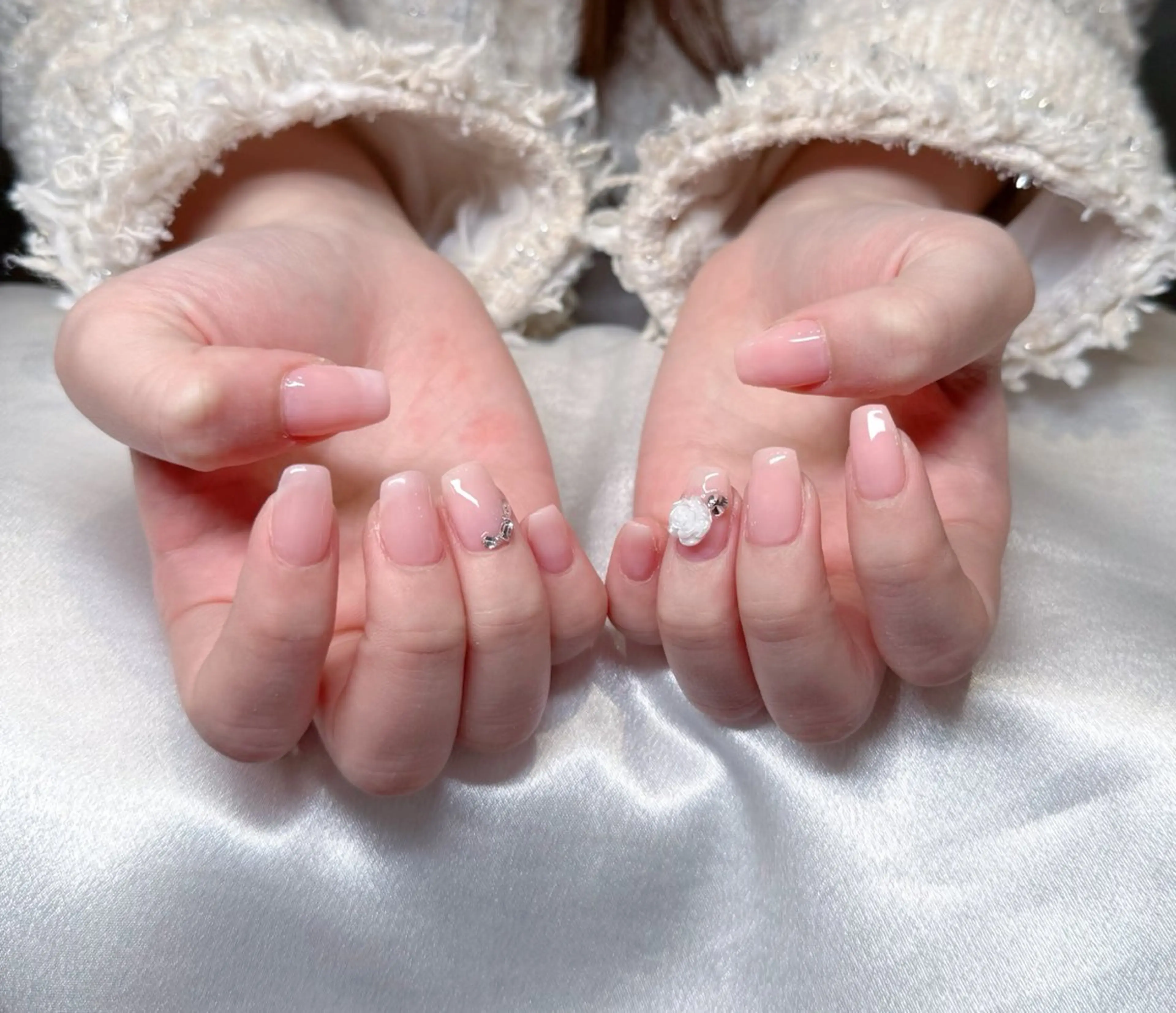 ネイル ピンク ハンドネイル mau🩵nail 堺筋本町|心斎橋のネイルデザイン