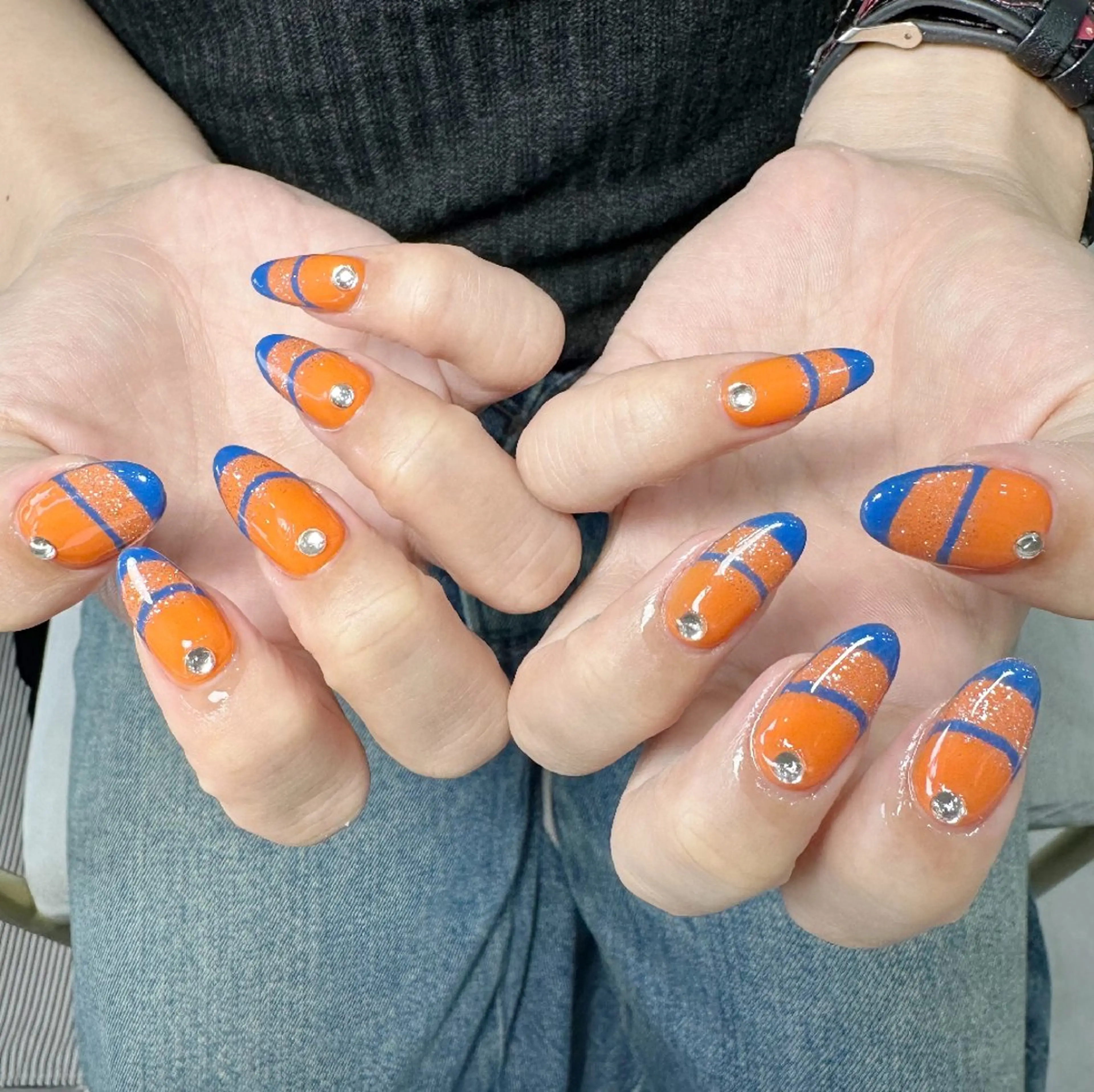 ネイル チークネイル フレンチネイル ジェルネイル ガーリー キラキラネイル ハンドネイル UM Nail Salonのネイルデザイン