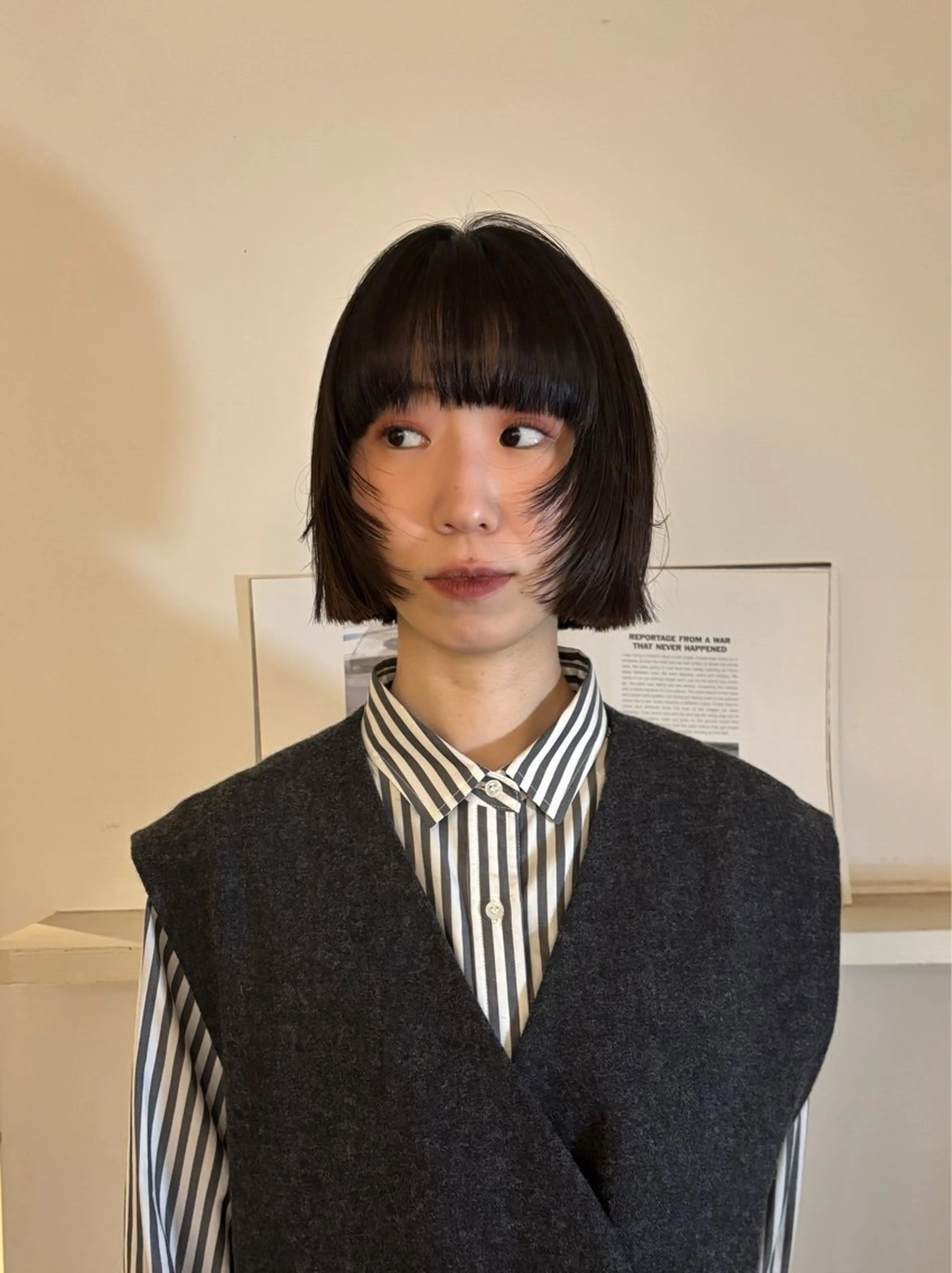 ショート ボブ レイヤーカット カット ヘアカラー トリートメント saya/似合わせ /透明感カラーのヘアスタイル