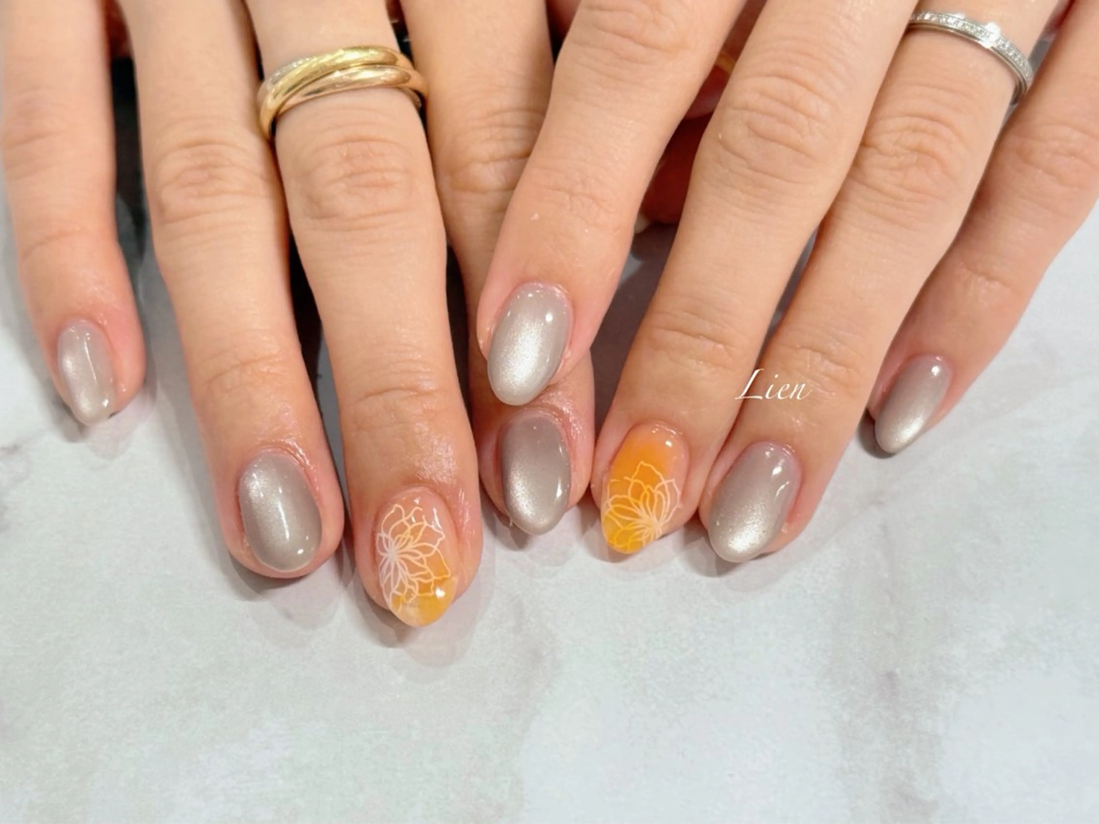ネイル 長さ出し フットネイル フレンチネイル ジェルネイル ガラスフレンチ ハンドネイル Lien（リアン） 銀座駅6分のネイルデザイン