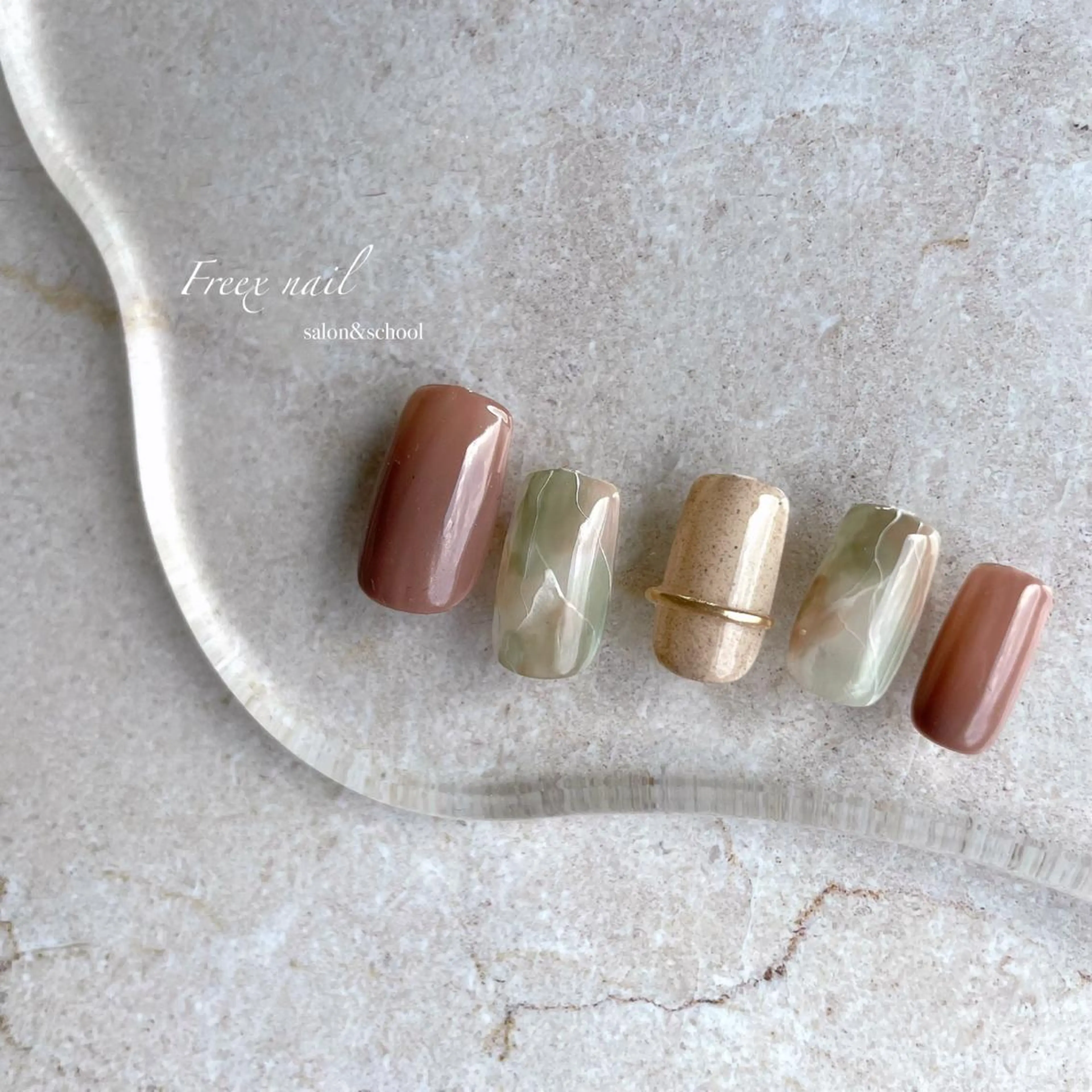 ネイル 大理石ネイル(マーブル) ハンドネイル ハンドケア freex nail /ニュアンス/個性派のネイルデザイン