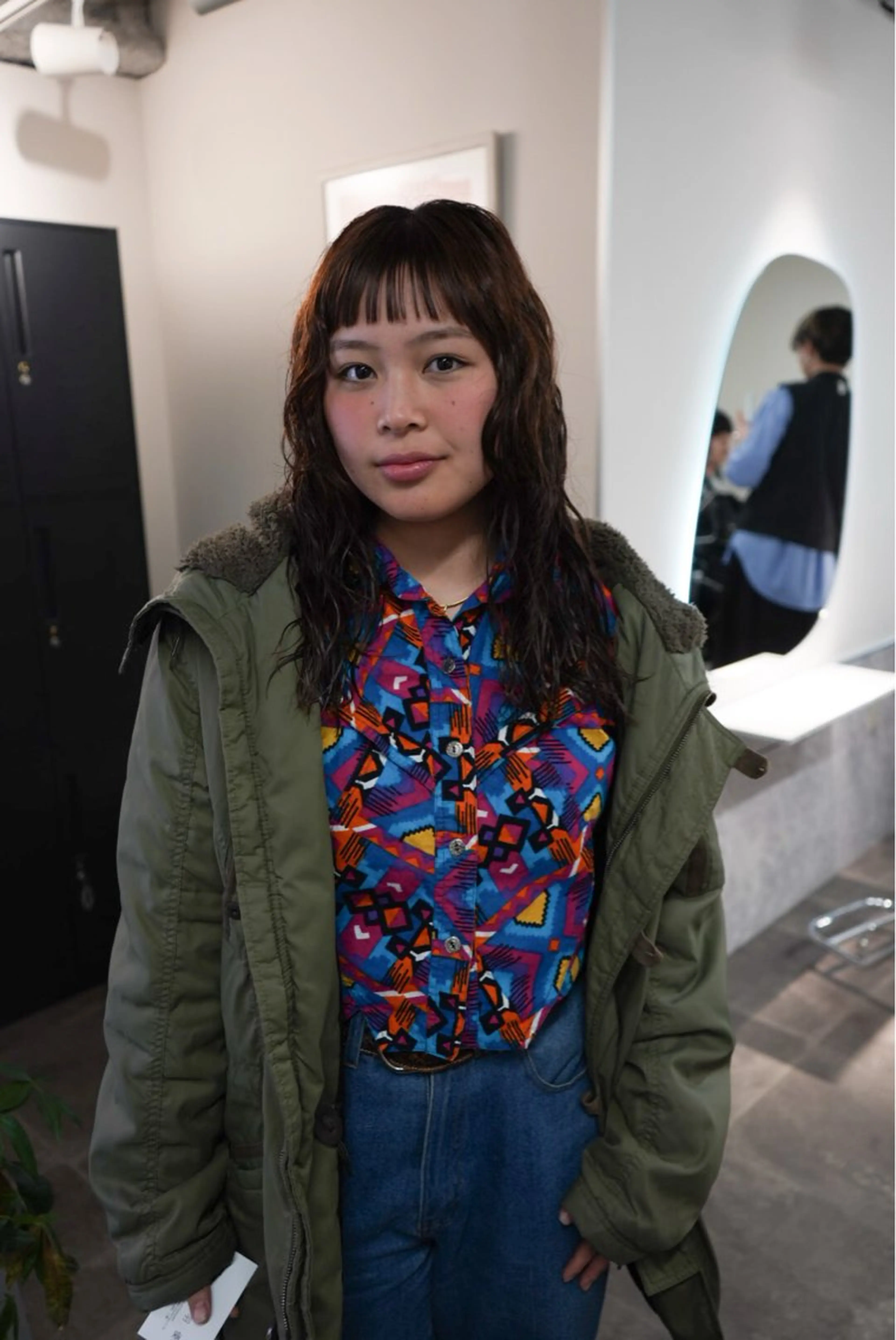 ミディアム パーマ ミディアムパーマ カット パーマ トリートメント 新宿/ブリーチ /パーマ/戸羽のヘアスタイル