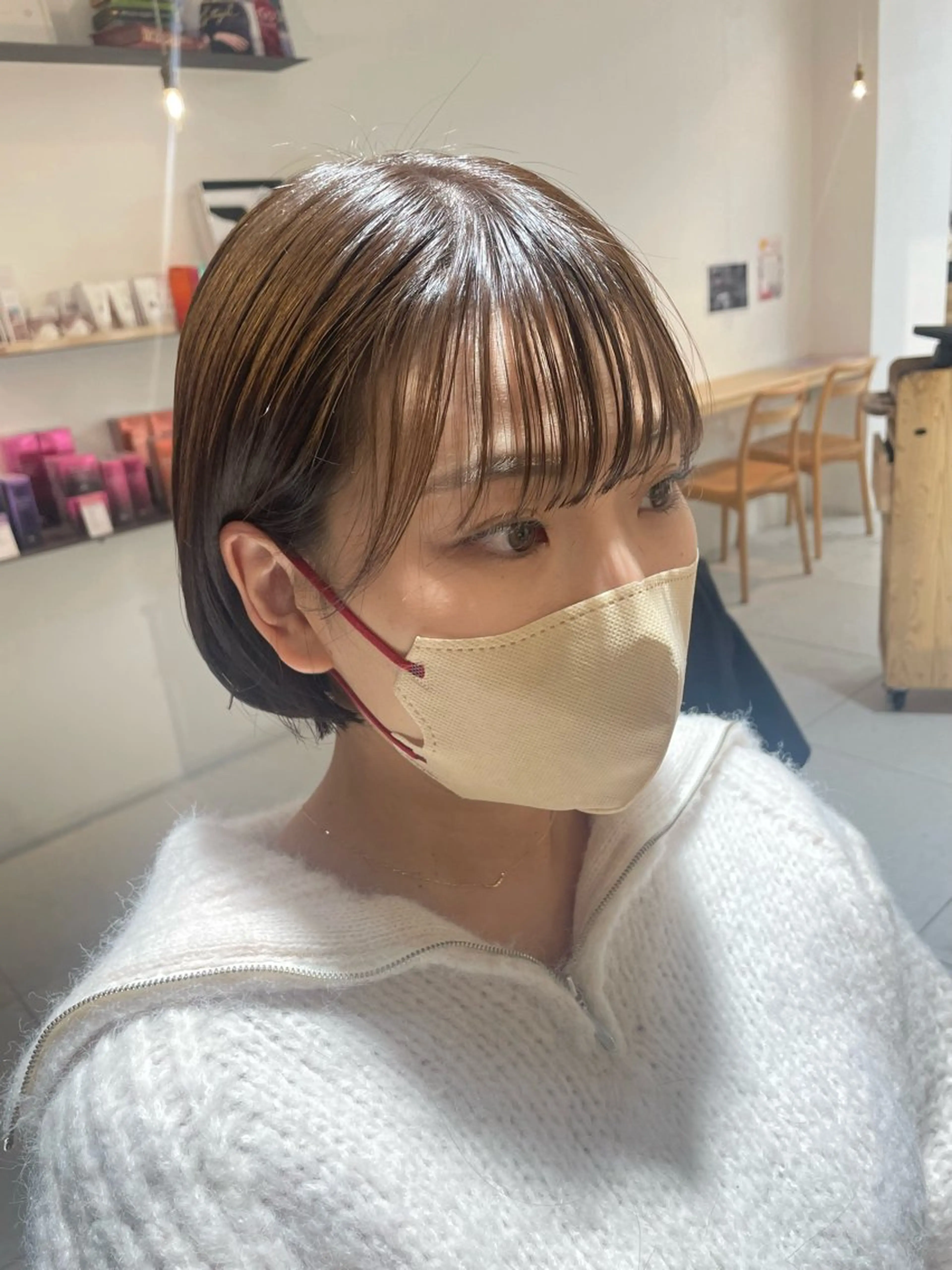 前髪ストレートの写真