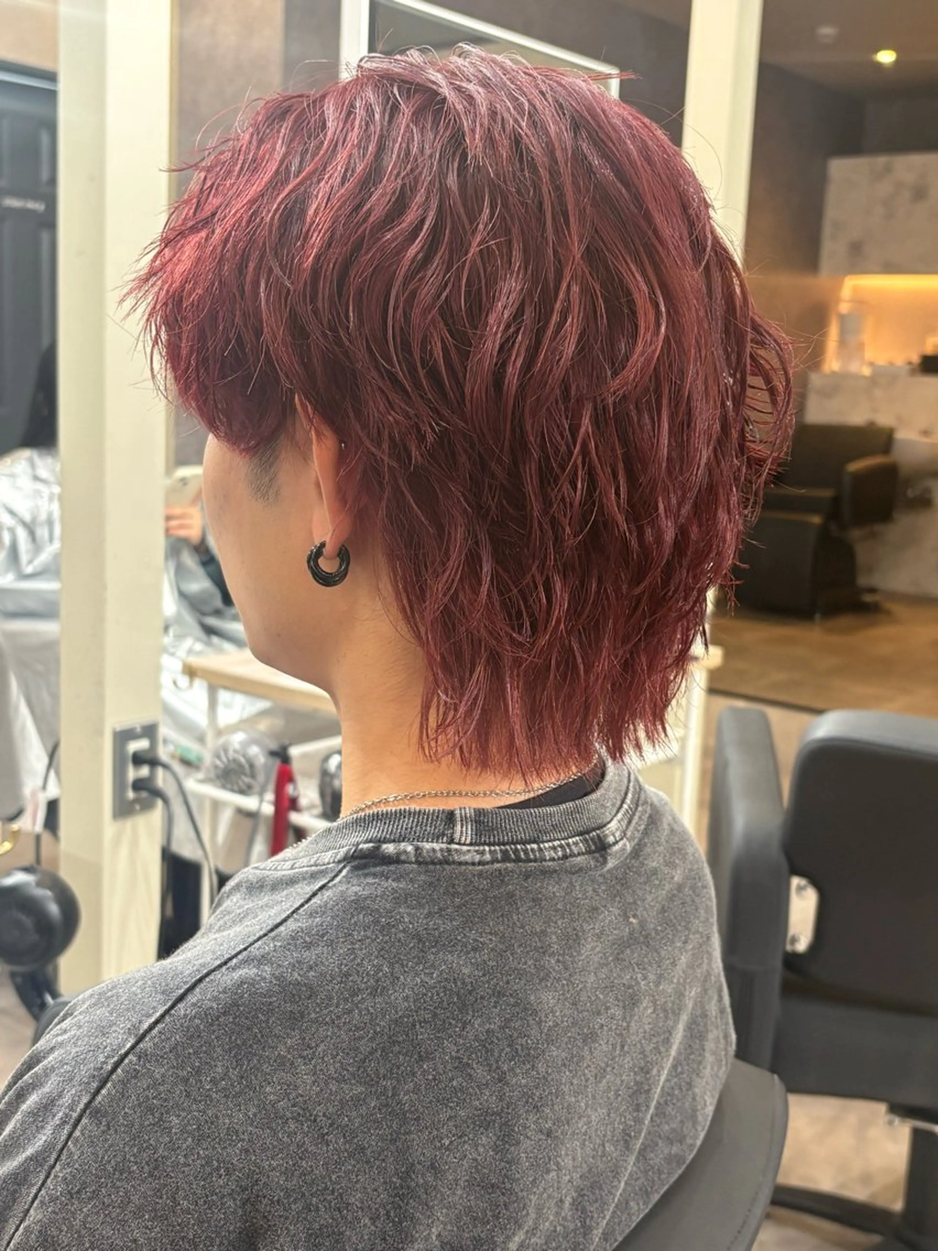 カラー レッドカラー クリスマス 似合わせカット/わだ リュウシンのヘアスタイル
