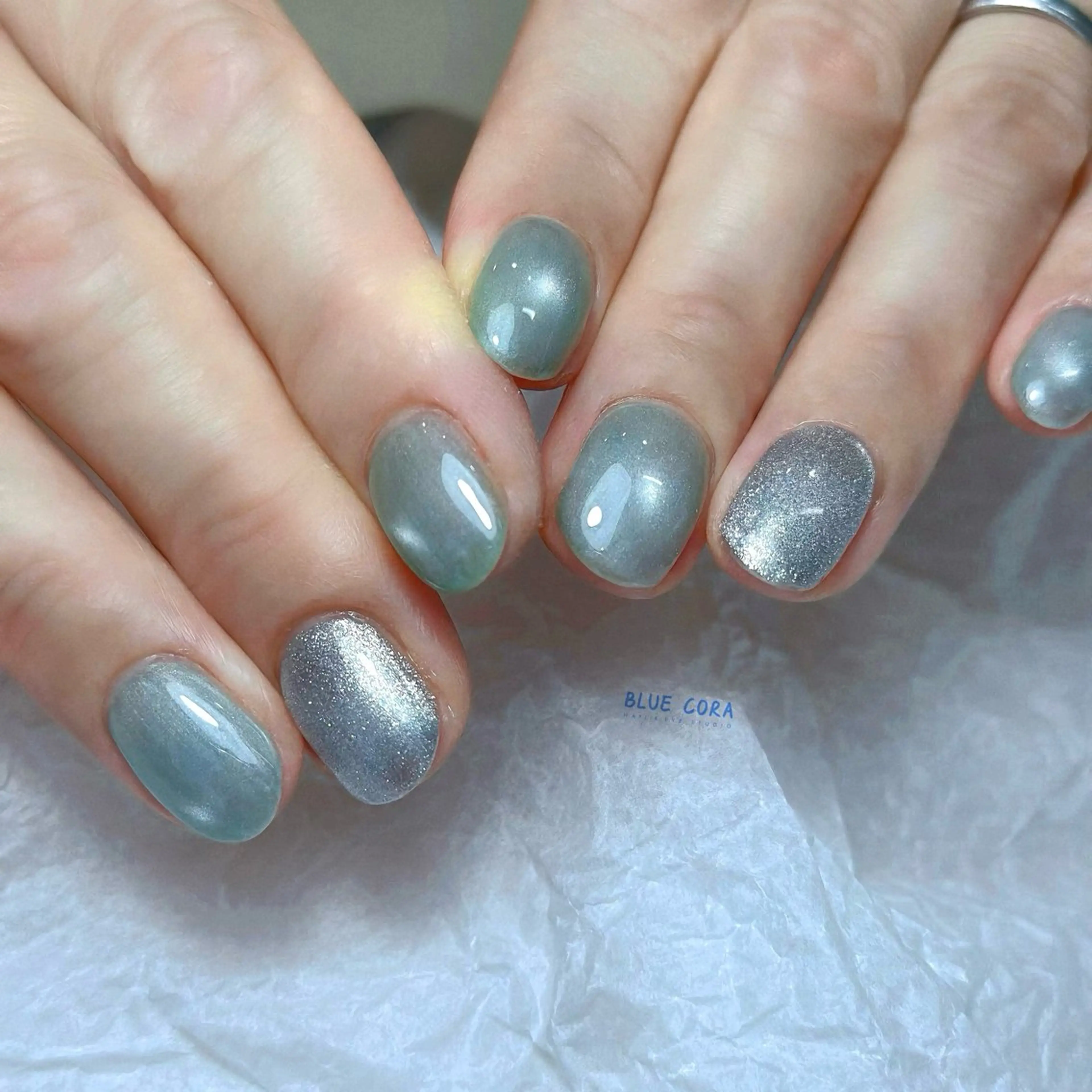 ネイル ハンドネイル ハンドケア BLUE CORAのネイルデザイン