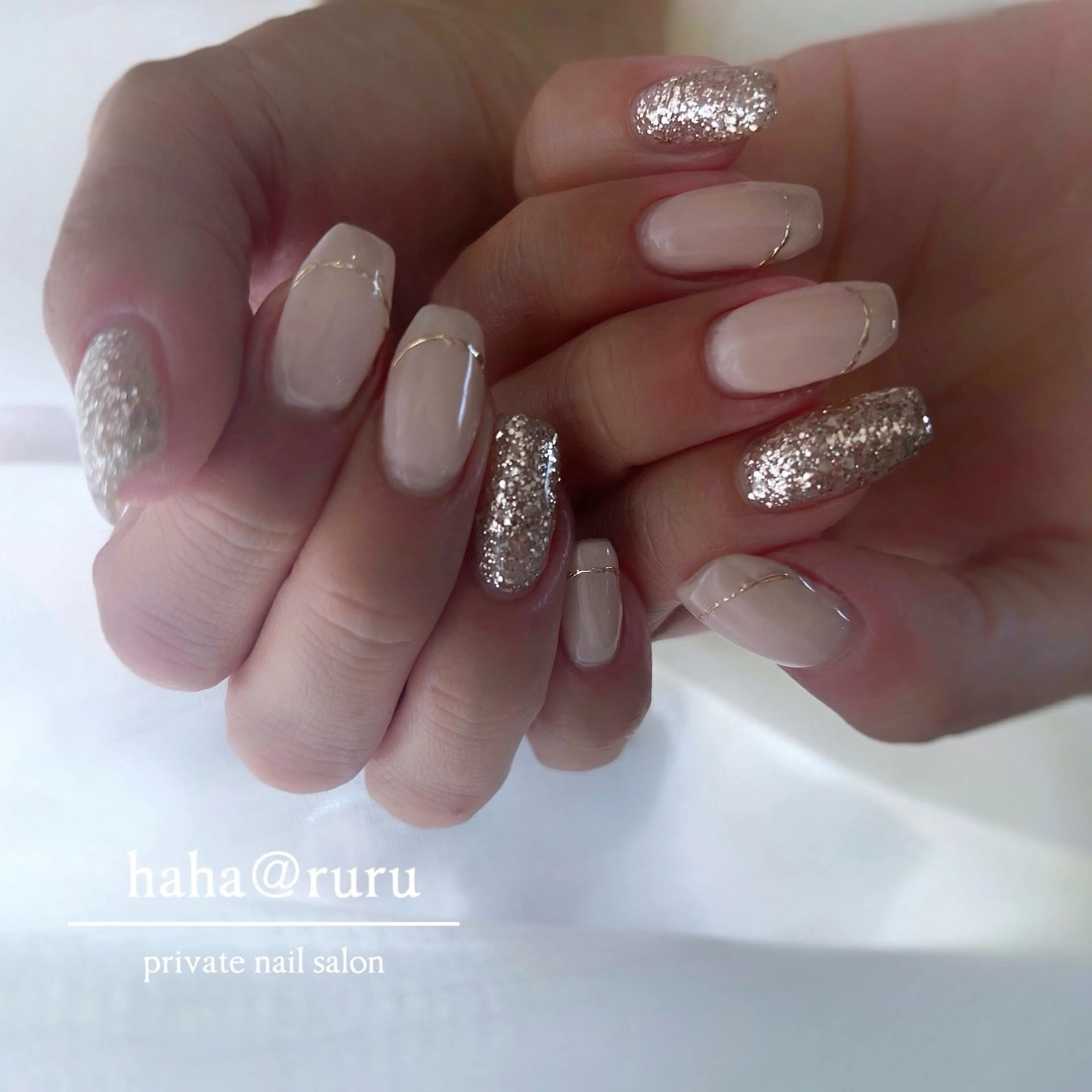ネイル ブライダルネイル haha@ ruruのネイルデザイン