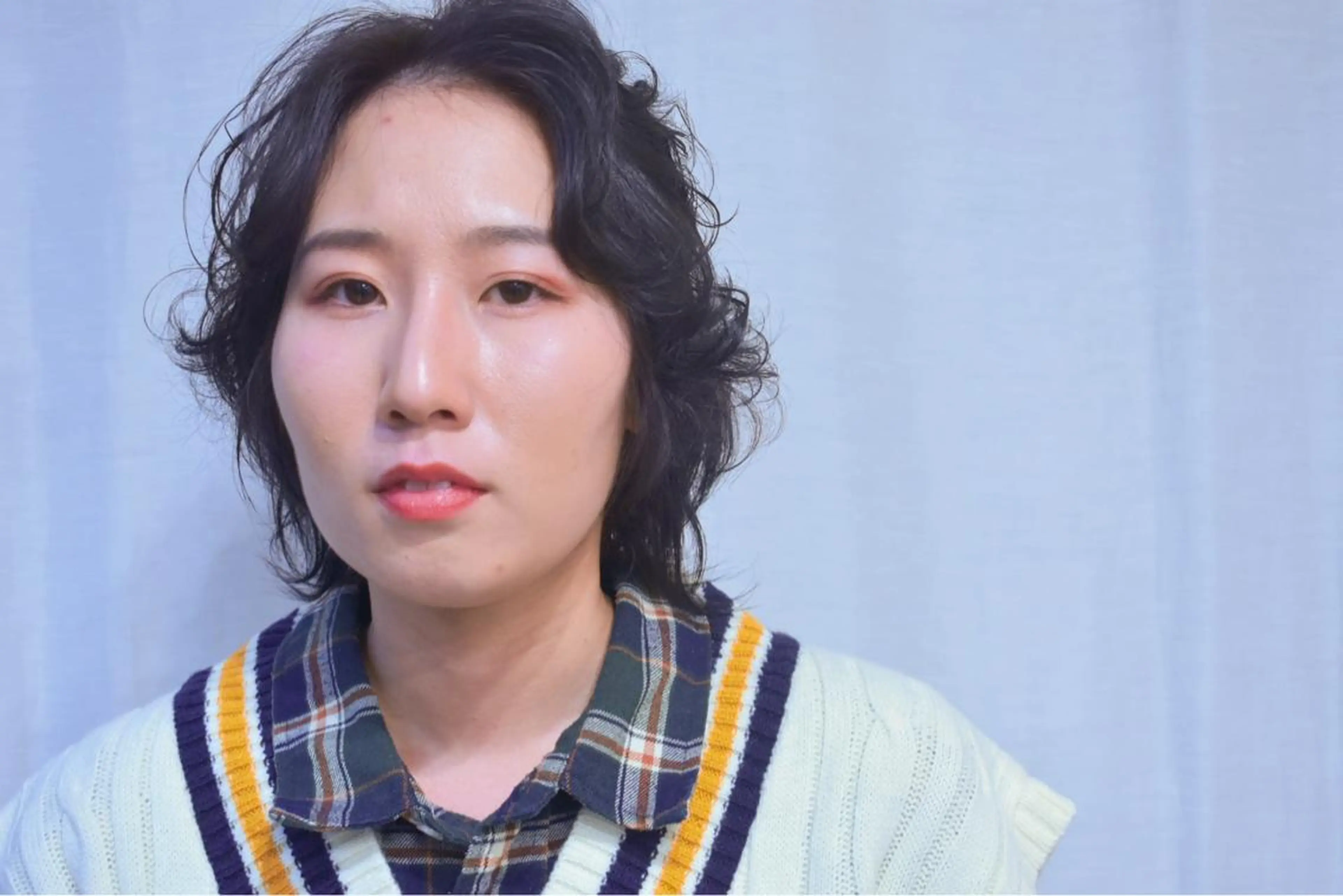 ミディアム カラー パーマ タカハシ ハヤトのヘアスタイル