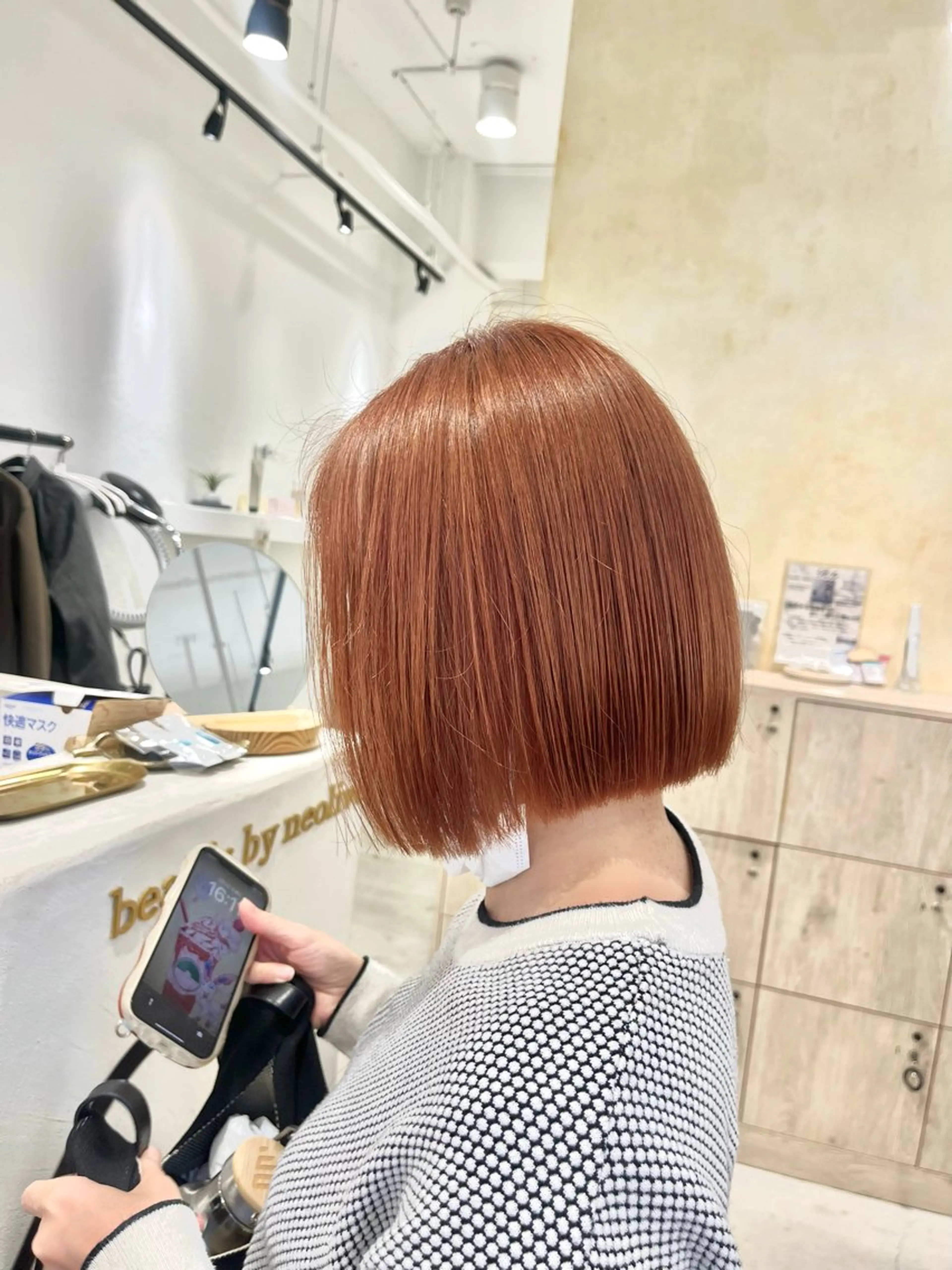 ショート カラー カット ヘアカラー ボブ/美髪矯正 /佐藤　奈巳のヘアスタイル