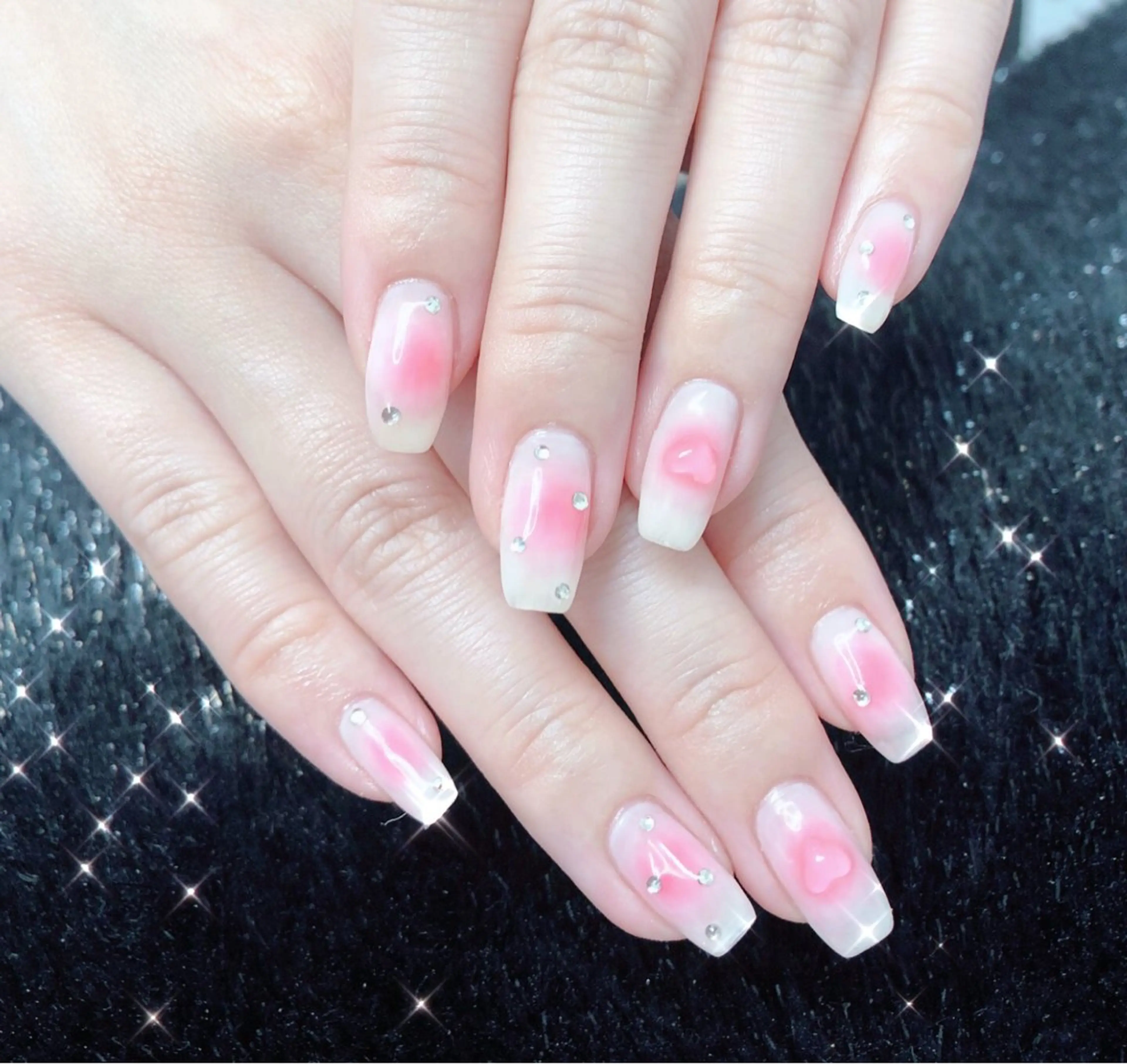 ネイル ジェルネイル 韓国ネイル 持ち込み ニュアンスネイル 夏ネイル 大門浜松町 ネイルのネイルデザイン