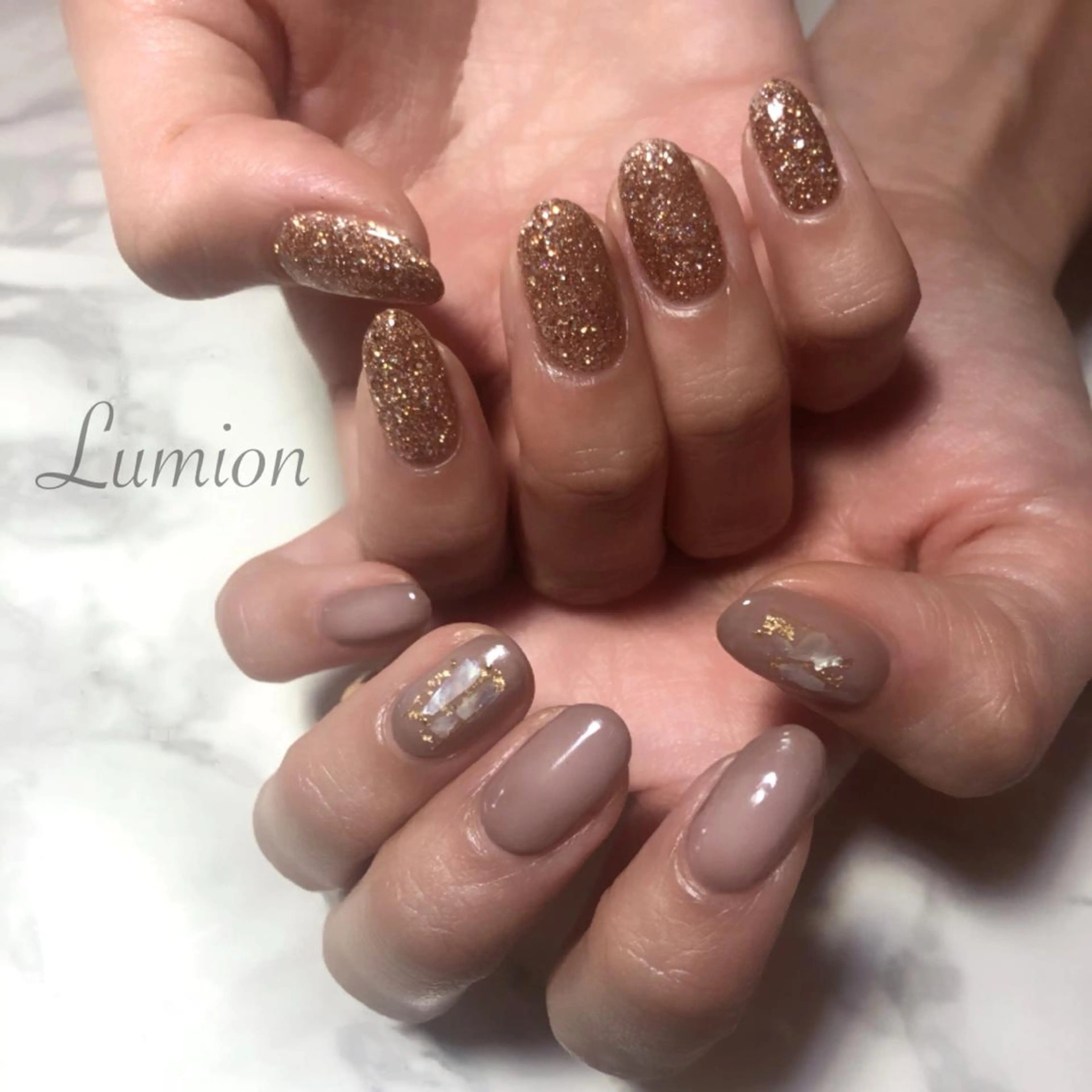 ネイル グラデーション ラメ(グリッター) nailroom Lumionのネイルデザイン