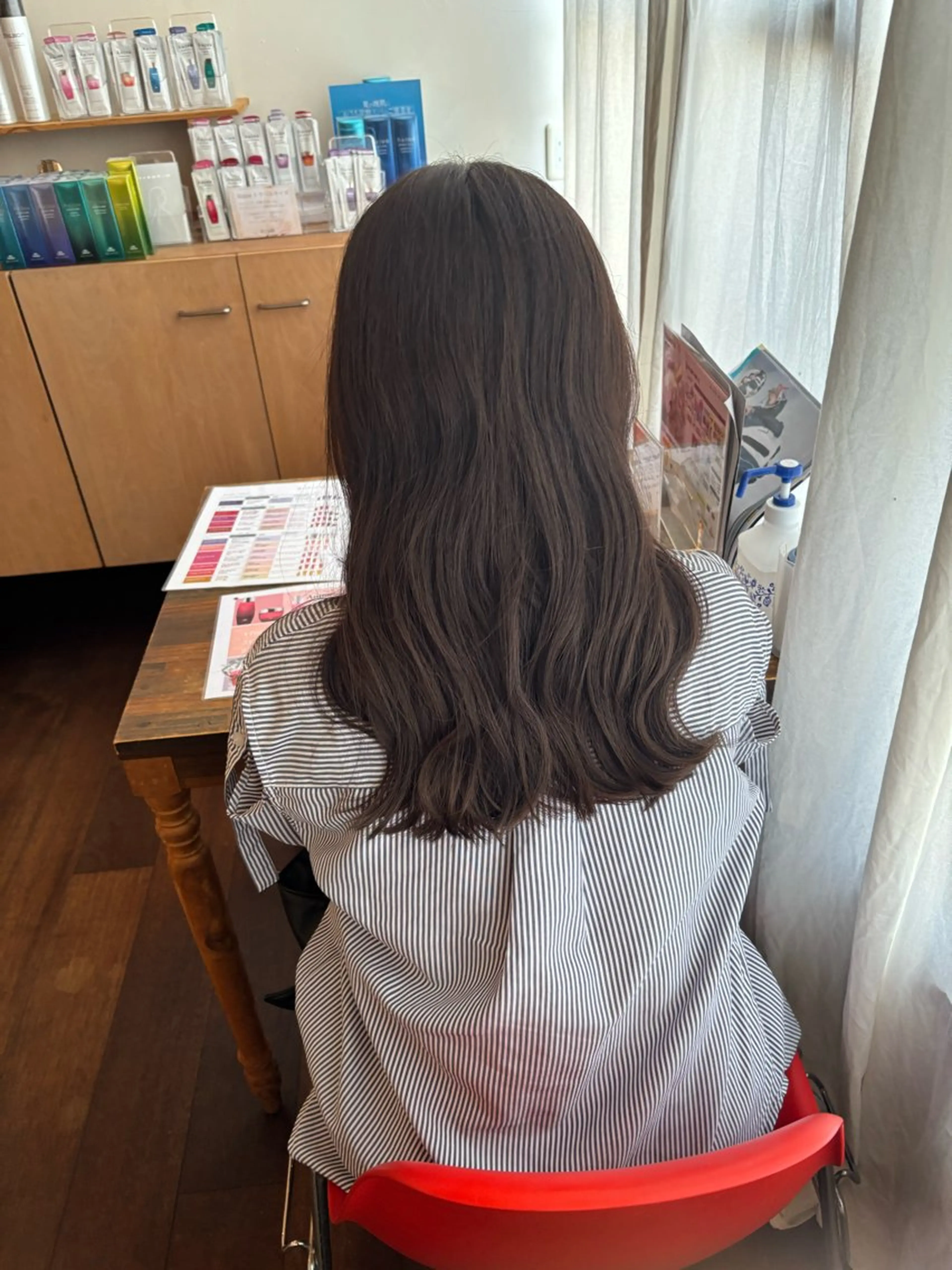 ロング カラー ヘアカラー 兼子莉彩 ／暗髪🤎／暖色🍒のヘアスタイル