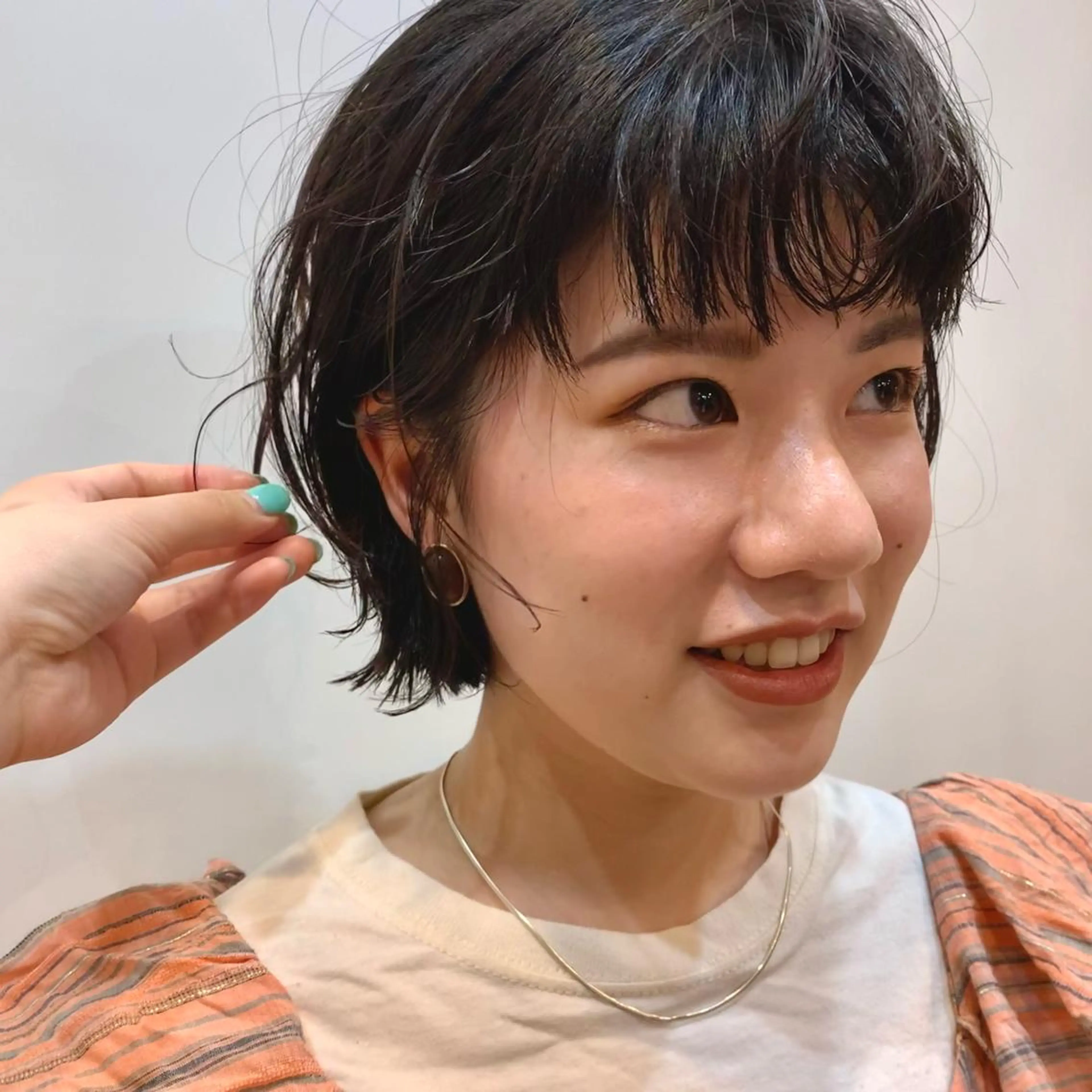ミディアム パーマ ミディアムパーマ ボブ くせ毛 ニュアンスパーマ 🧸メンズカット 🧸conatsuのヘアスタイル