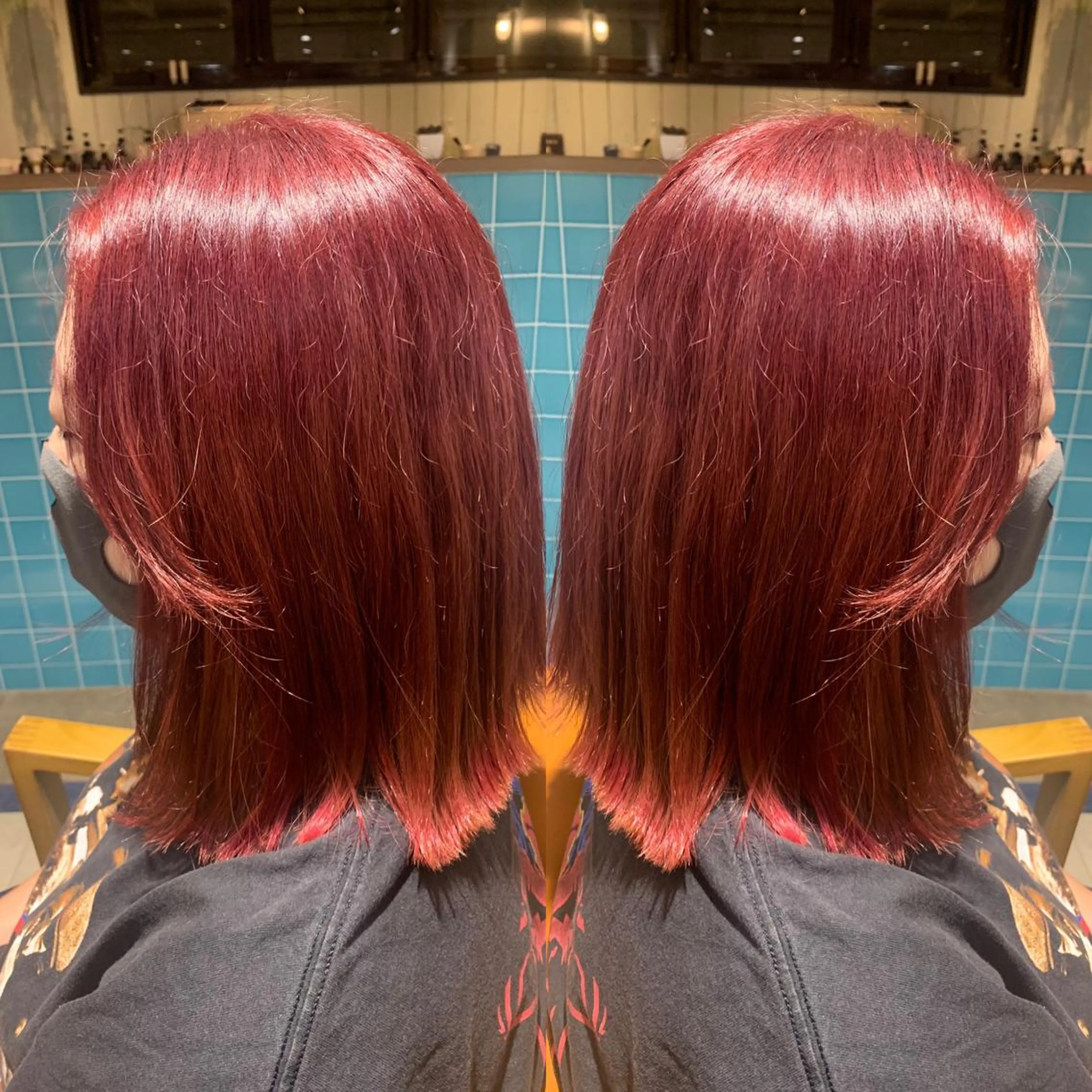 ミディアム カラー バイオレットカラー 韓国🇰🇷 ✂︎hair 内田愛のヘアスタイル