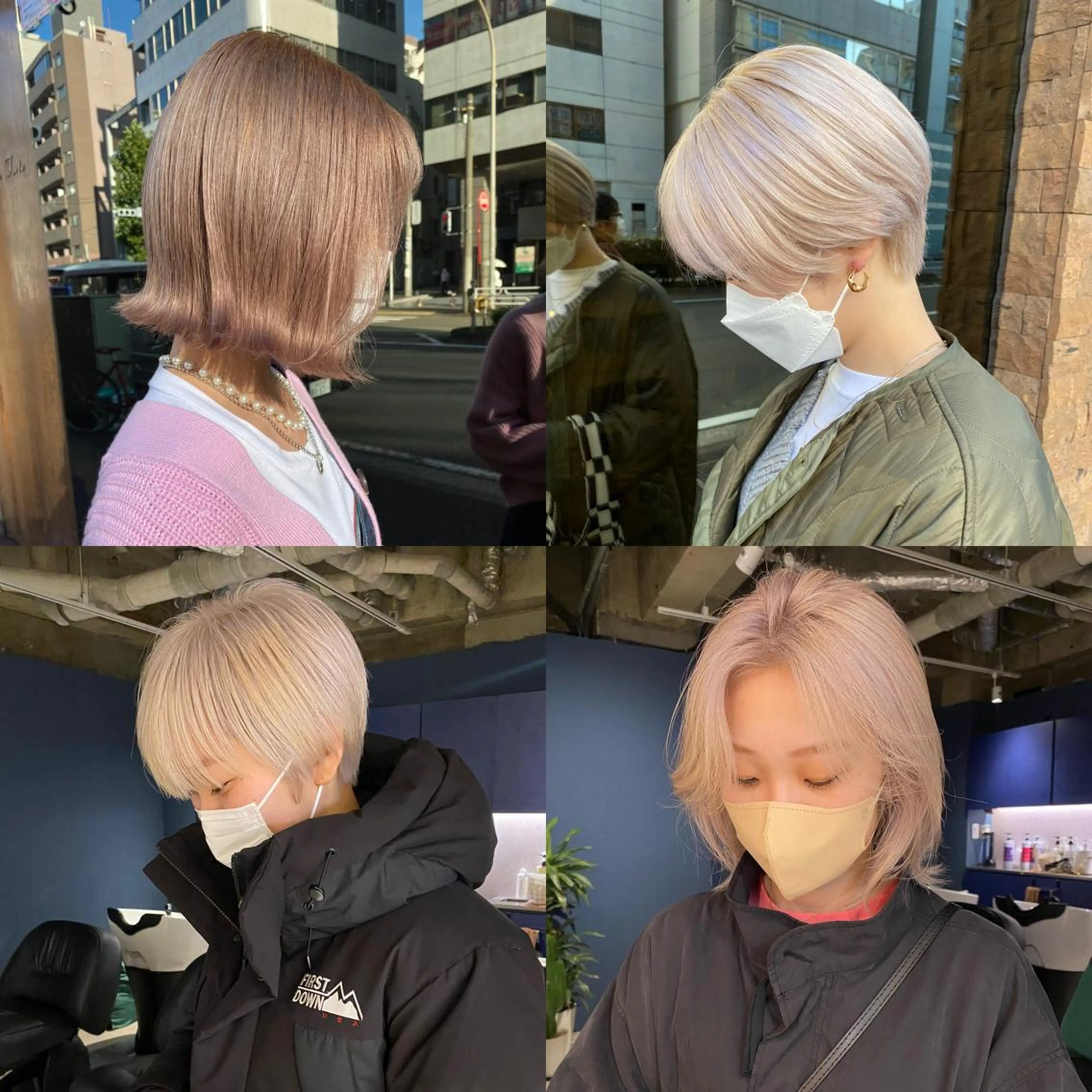 ショート カラー ハイトーン/ ボブ 中村麟のヘアスタイル