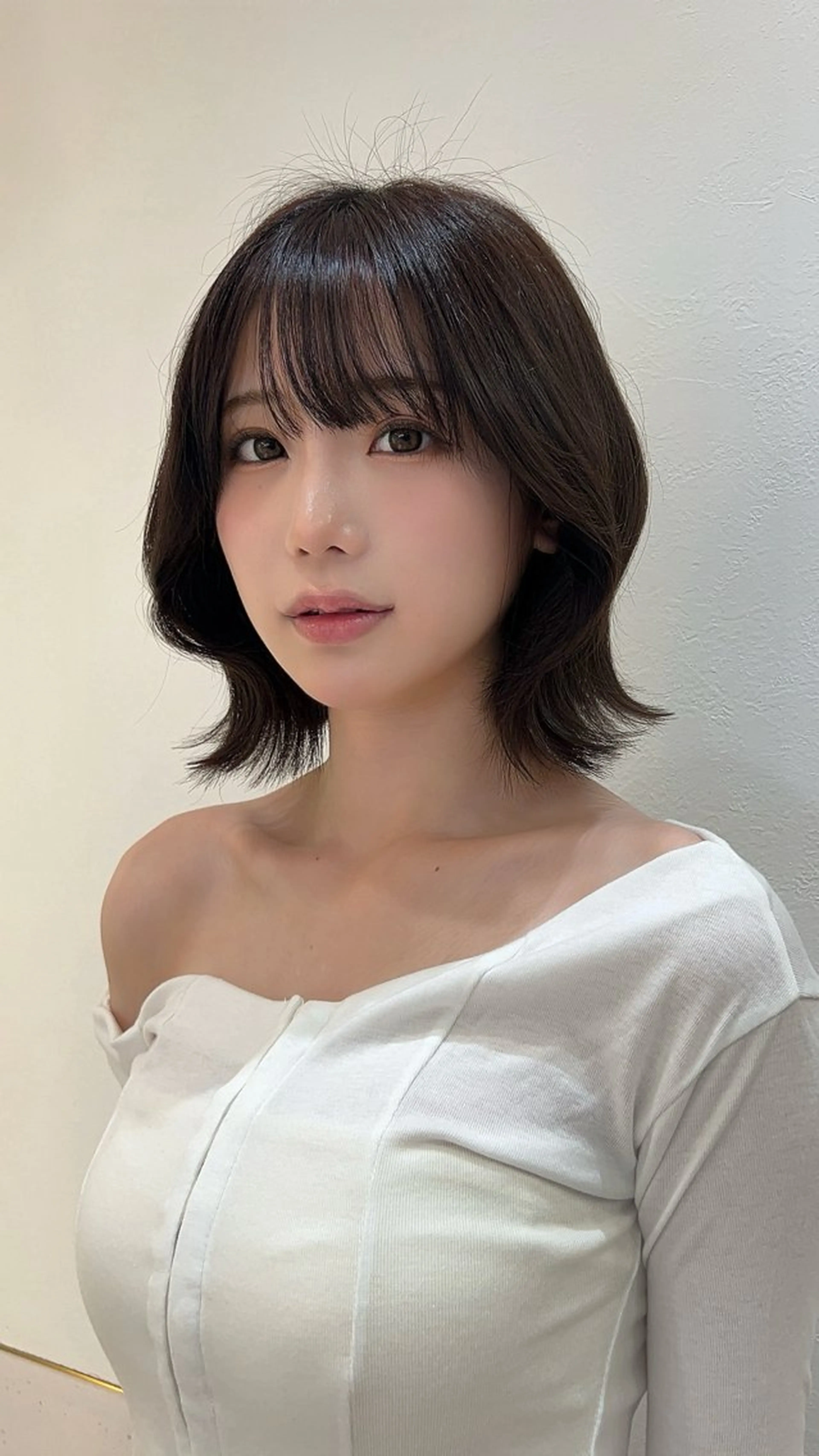 ショート ボブ 顔周りカット 韓国風ヘア 外ハネヘア ボブ/レイヤーボブ/ 髪質改善/梶川 夏季のヘアスタイル