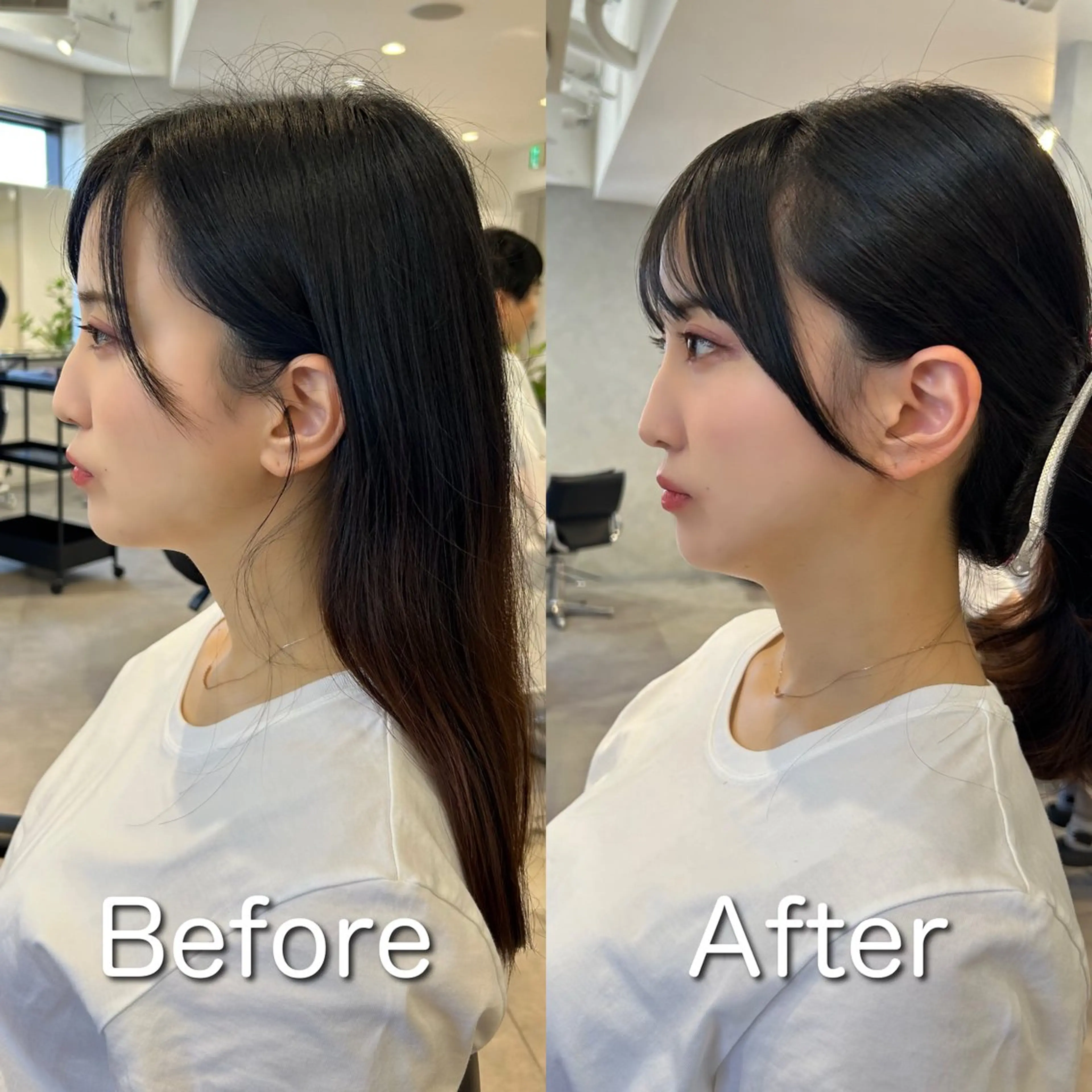 セミロング カラー 顔周りカット ❤️ショートカット ・顔周りカット❤️のヘアスタイル