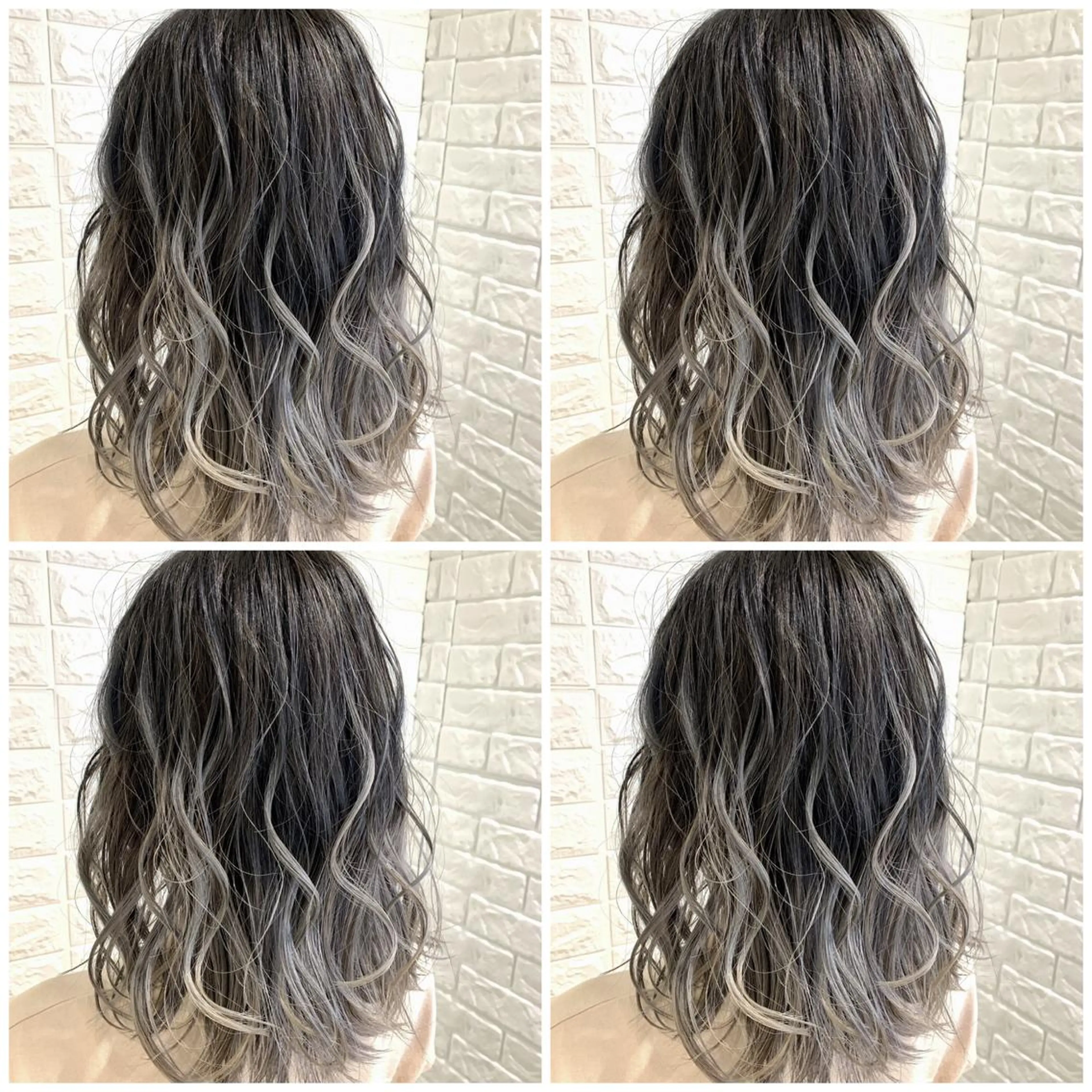 ミディアム カラー ブリーチ グラデーションカラー シルバー カット ヘアカラー トリートメント ハイトーン/ブリーチ 山崎 悠次のヘアスタイル