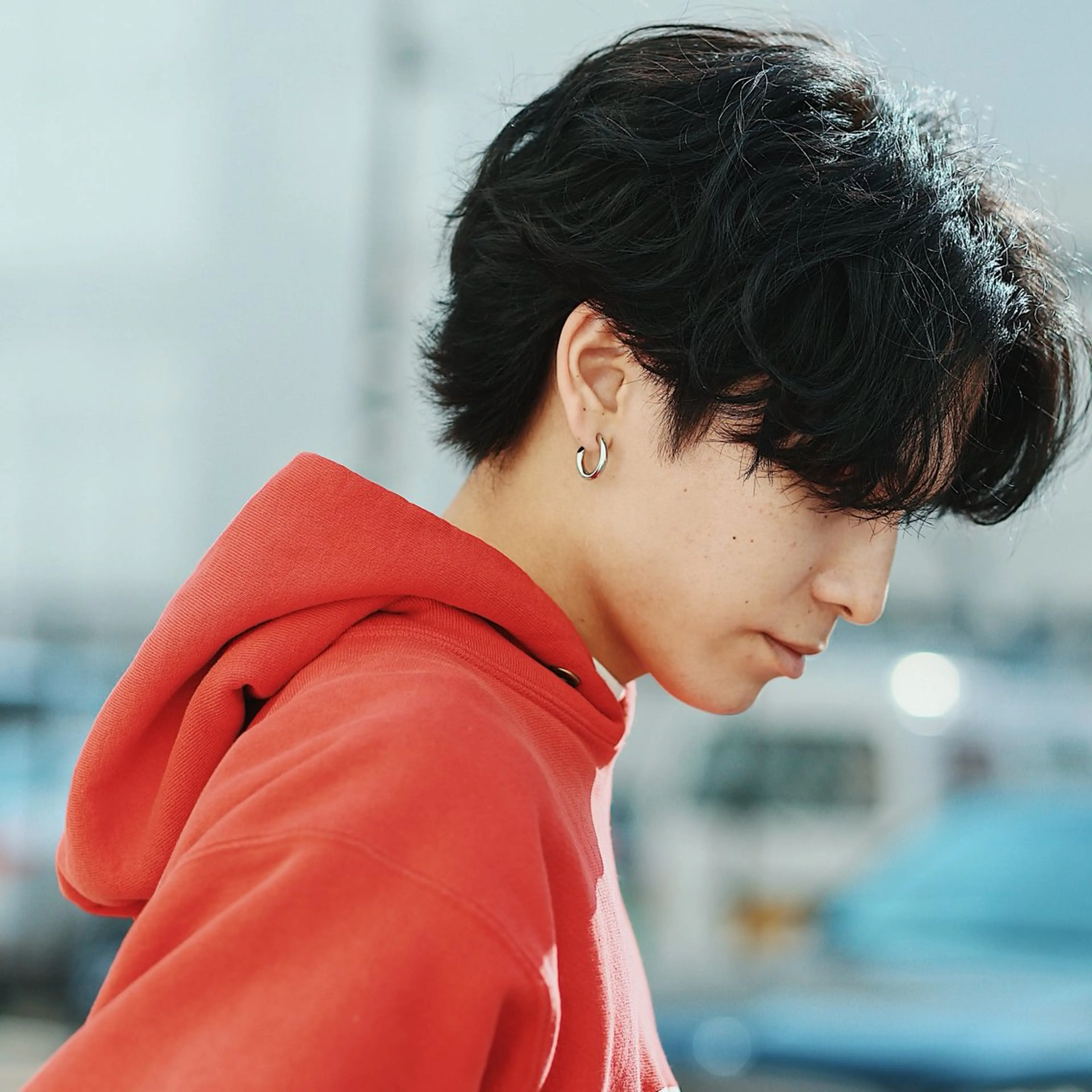 パーマ メンズ センターパート 波巻きパーマ 🫧髪質改善特化/ 縮毛矯正/🫧鈴木透のヘアスタイル