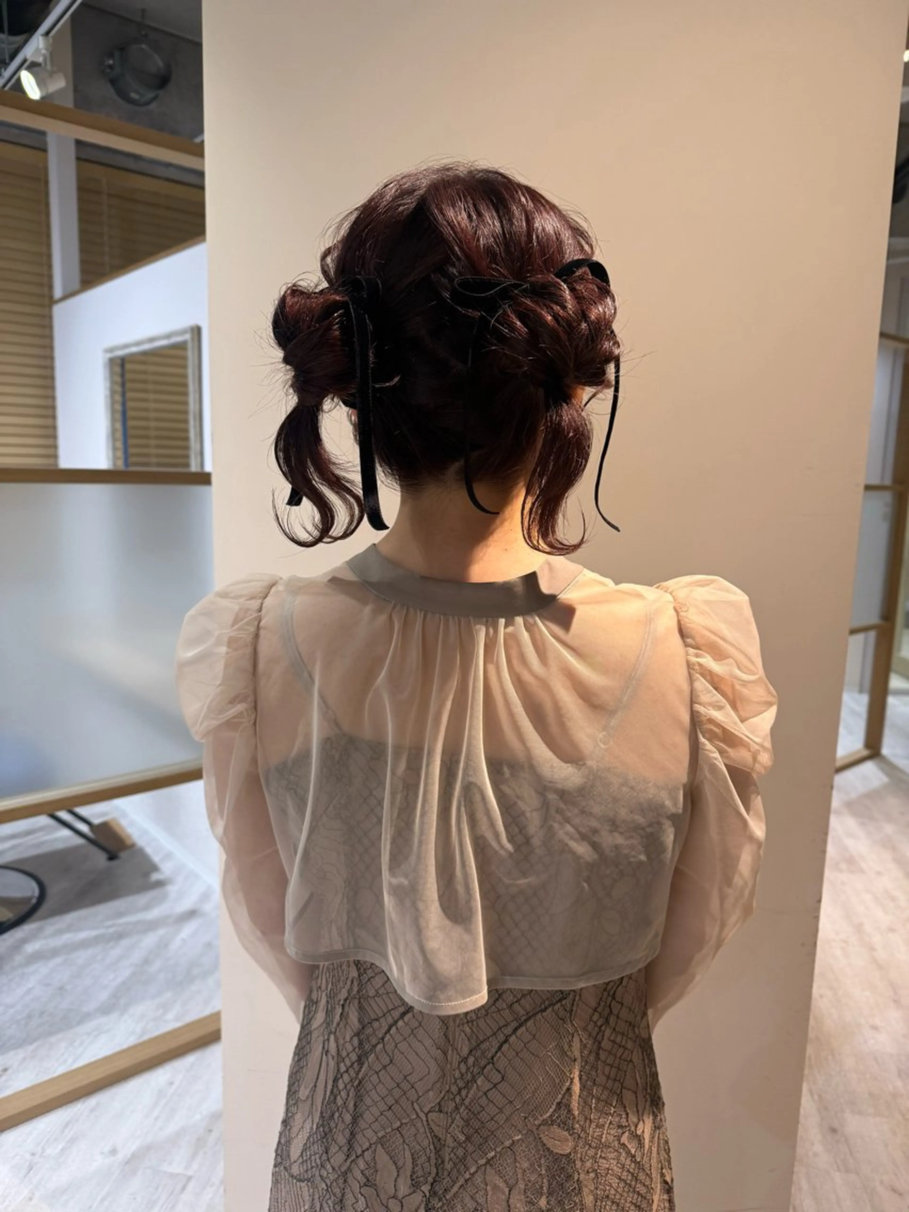 ミディアム ヘアアレンジ ヘアセット Connect Rumiのヘアスタイル