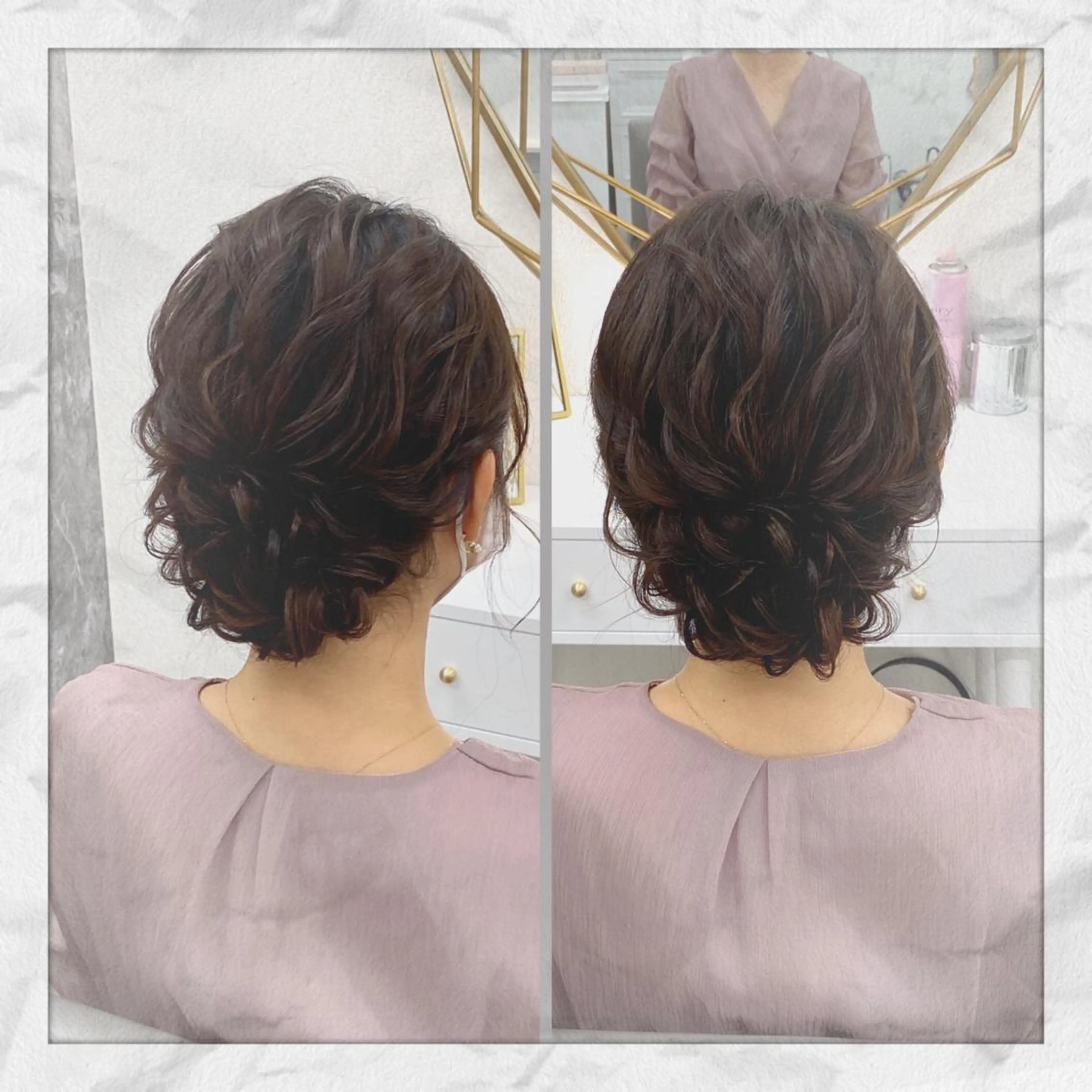 セミロング ヘアアレンジ ヘアセット ヘアセット/着付け 𓇼 まつもと𓇼のその他イメージ