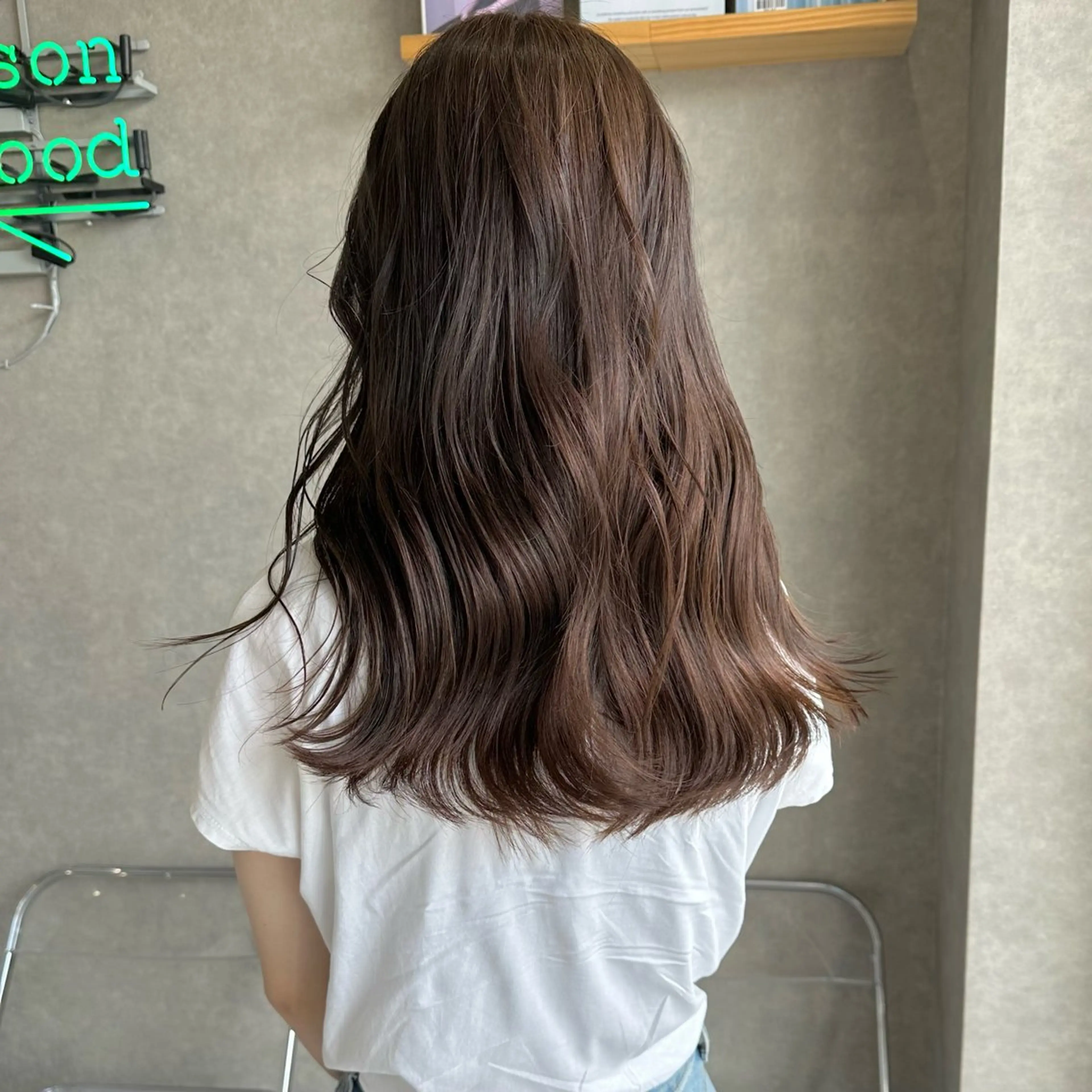 セミロング カラー トリートメント はちすか るかのヘアスタイル