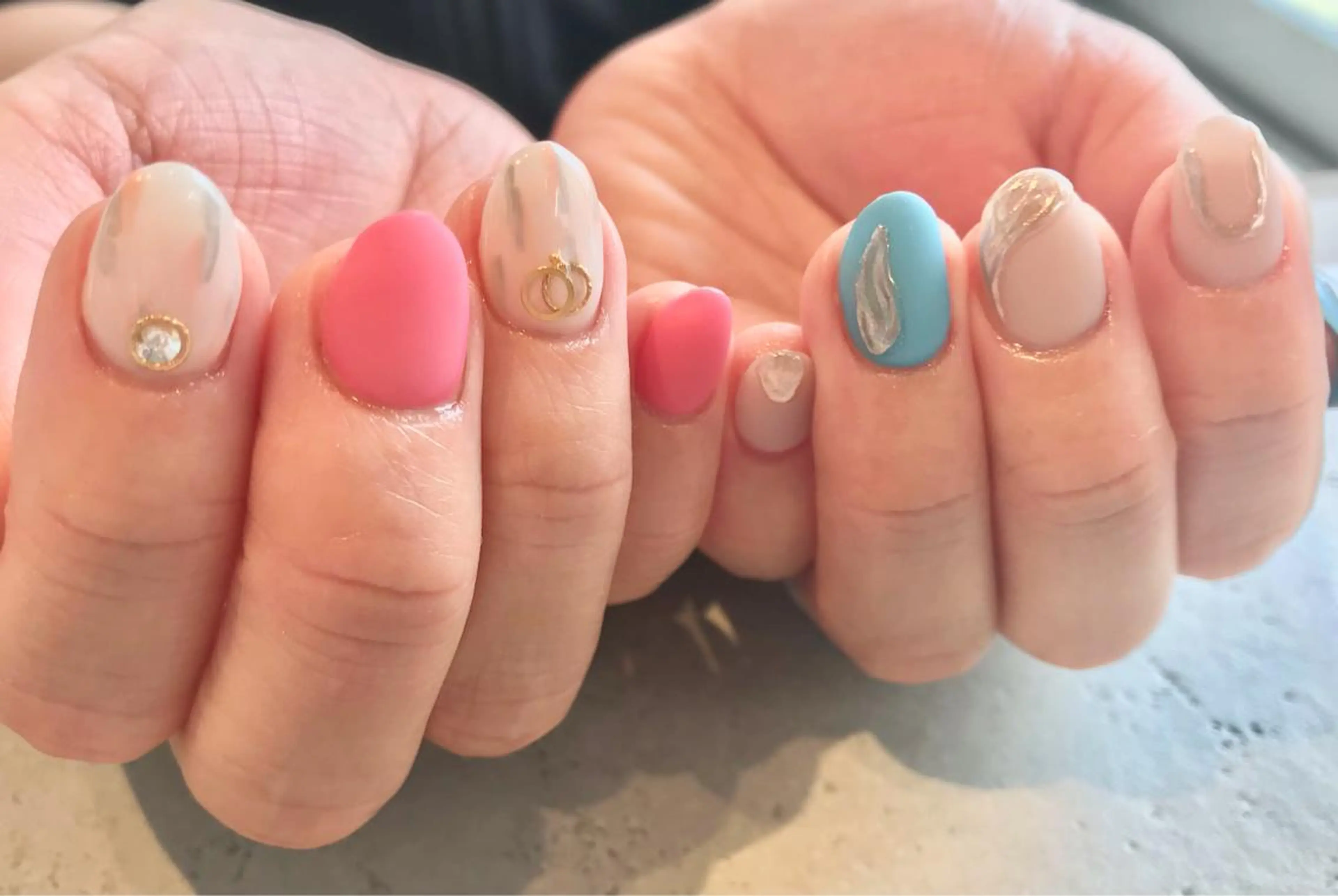 ネイル マットネイル ミラーネイル ハンドネイル Baden Nail ﾊﾞ-ﾃﾞﾝ ﾈｲﾙのネイルデザイン