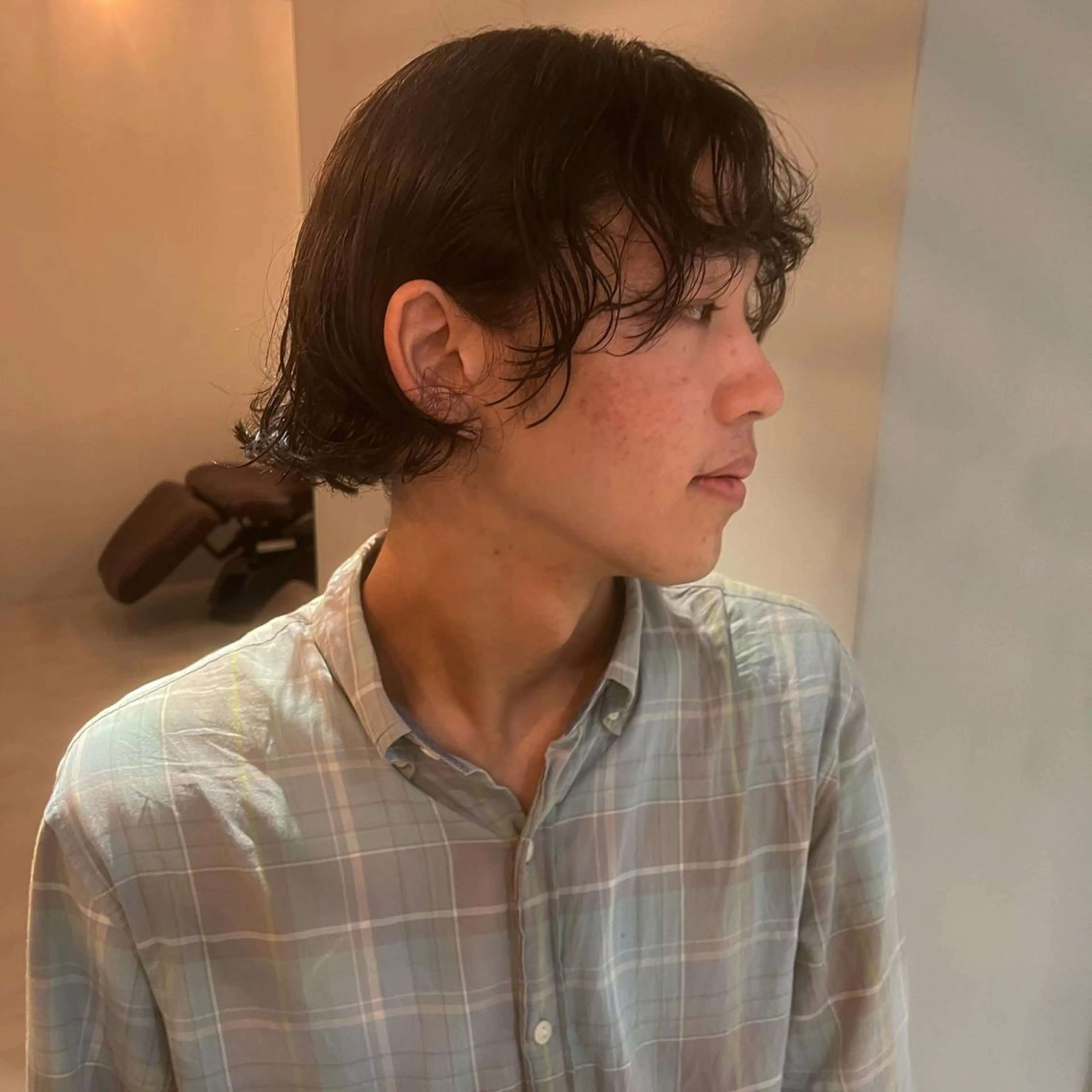 ミディアム メンズ ボブ 顔周りカット レイヤーカット 渋谷/原宿/メンズ/ コヤマトモヤのヘアスタイル