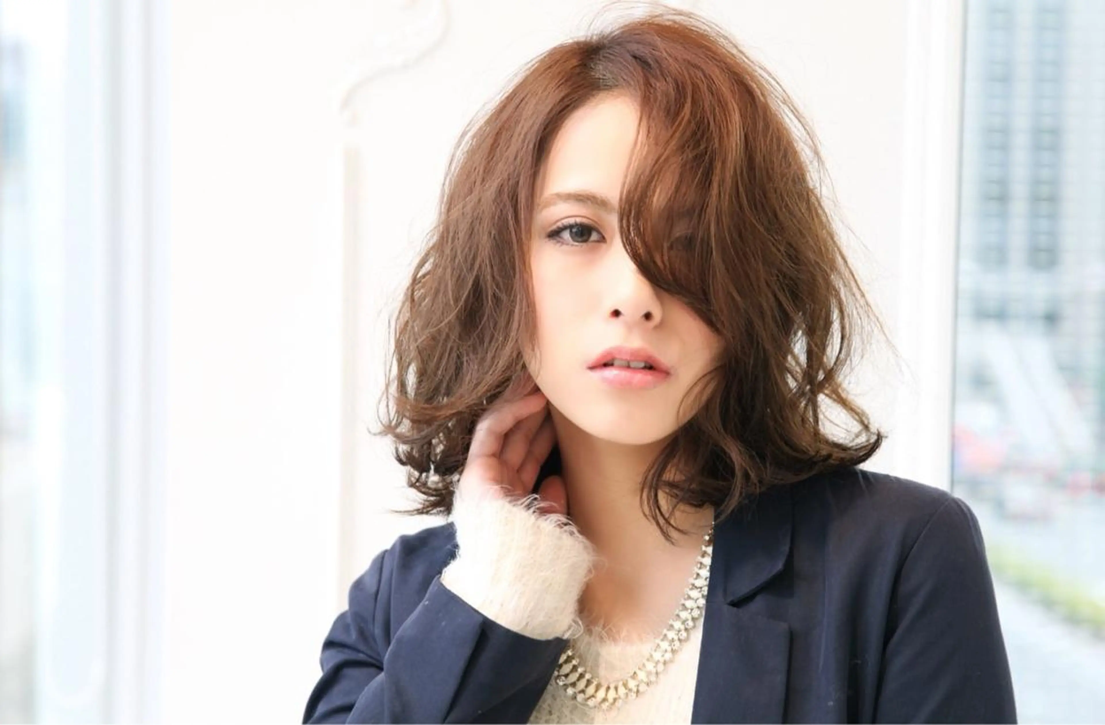 ミディアム 髪質改善/レイヤー/ ショート/koshiのヘアスタイル