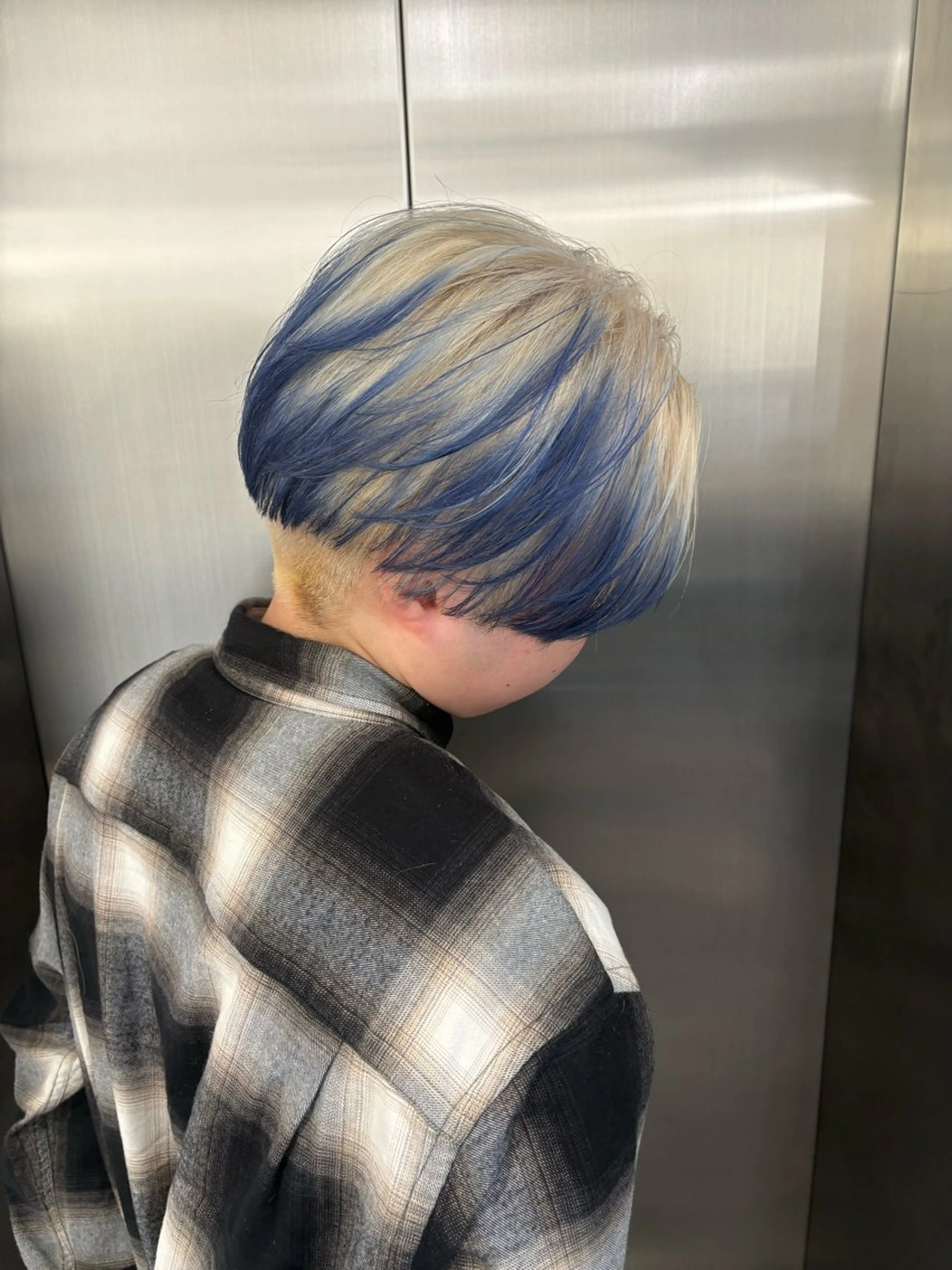 ショート カラー メンズ カット ヘアカラー トリートメント Null原宿所属・jyui/原宿 ハイトーン/デザインのヘアスタイル